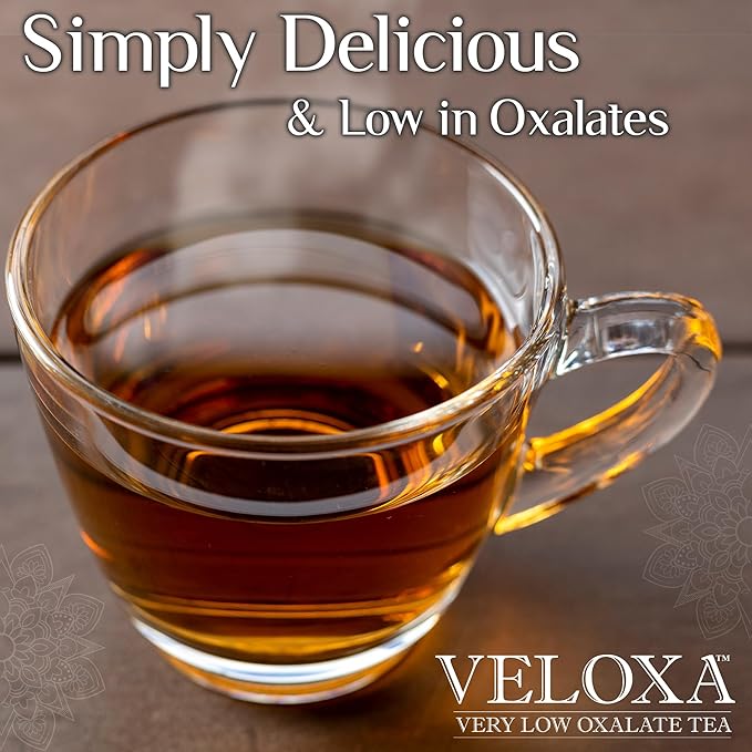 Veloxa™ Very Low Oxalate Tea (90 Pyramid Tea Bags (3 Cartons), Heavenly Low Oxalate Rooibos)