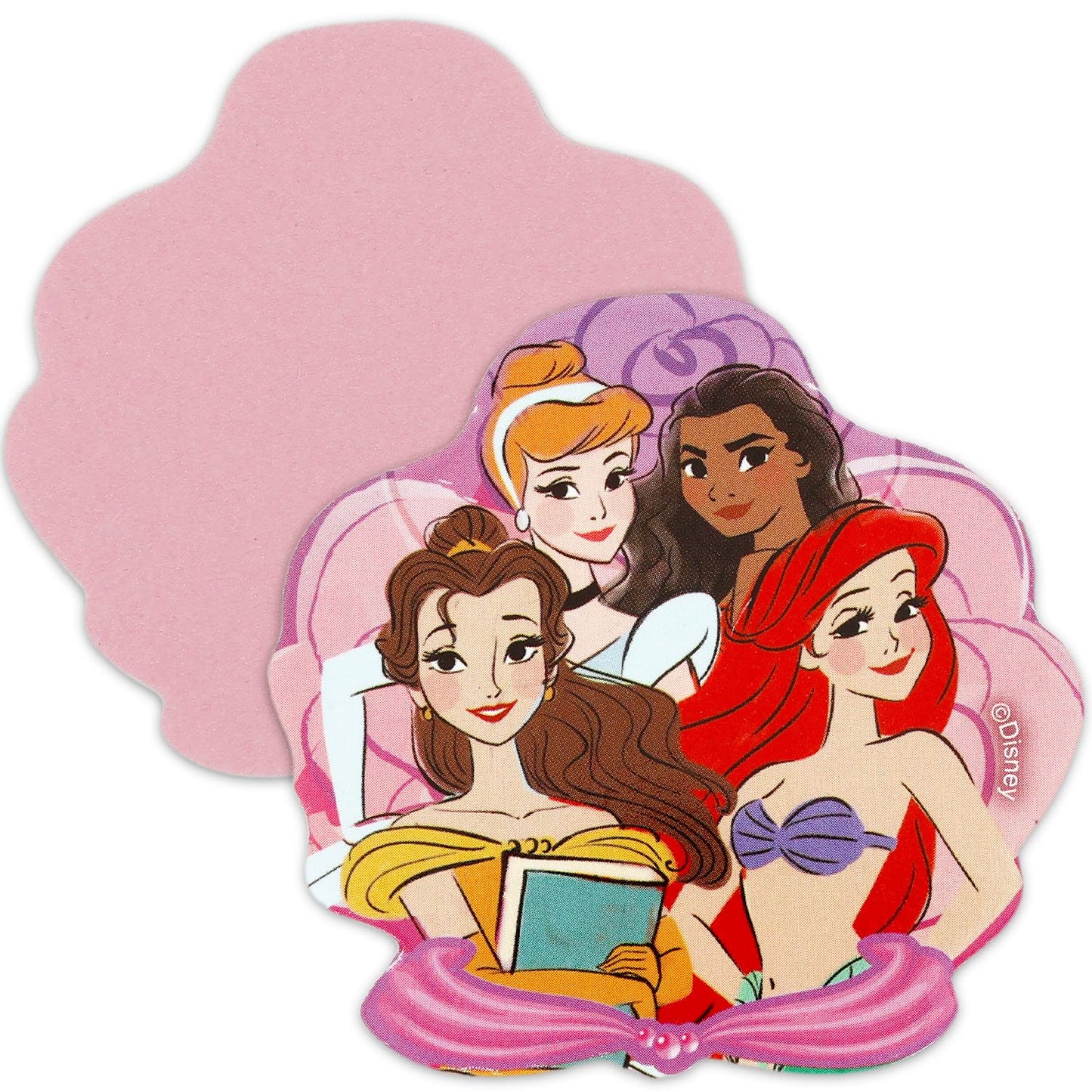 Disney Princess Press-On Nails for Kids - Bundle with 48 Stick-On Nails Featuring Ariel, Moana, Belle, Rapunzel Plus Stickers, More | Disney Princess Manicure Kit for Girls