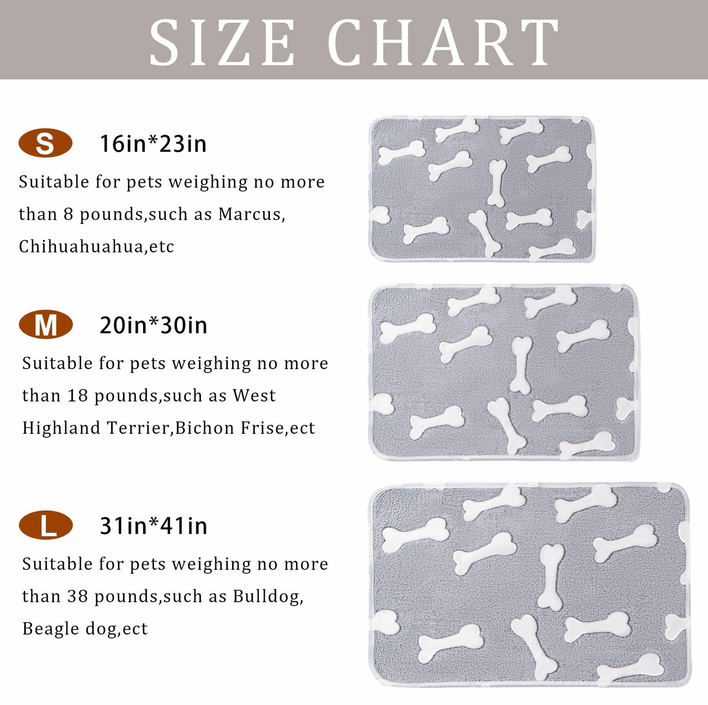 1 Pack 3 Blankets Super Soft Fluffy Premium Fleece Pet Blanket Flannel Paw Printed Throw for Dog Puppy Cat (Large 41x31'', Star, Bone, Love)