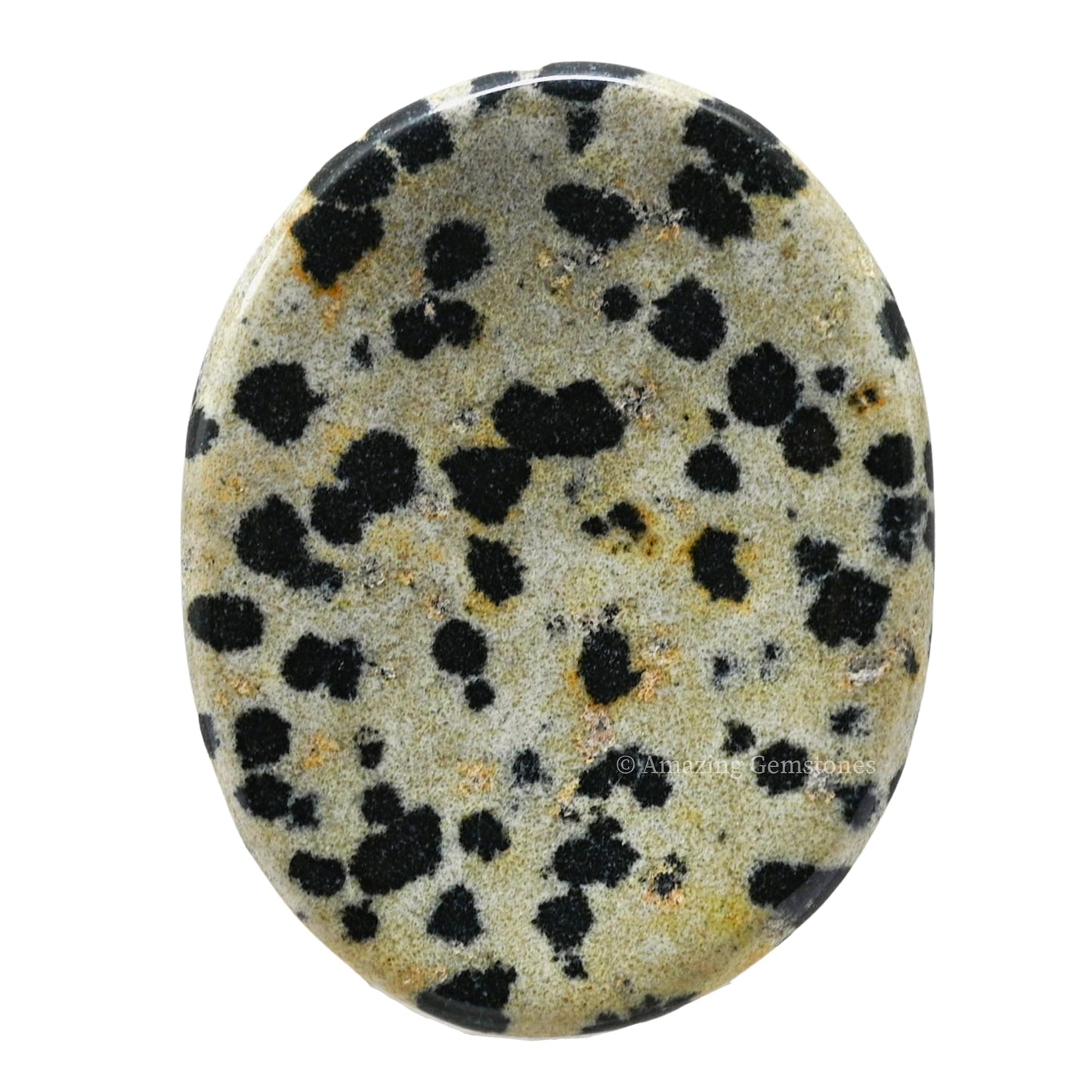Amazing Gemstone Dalmatian Jasper Worry Stone, Healing Crystals - Piedra Crystal Fidget for Gift, Meditation, Calming, Relaxation, Stress Relief