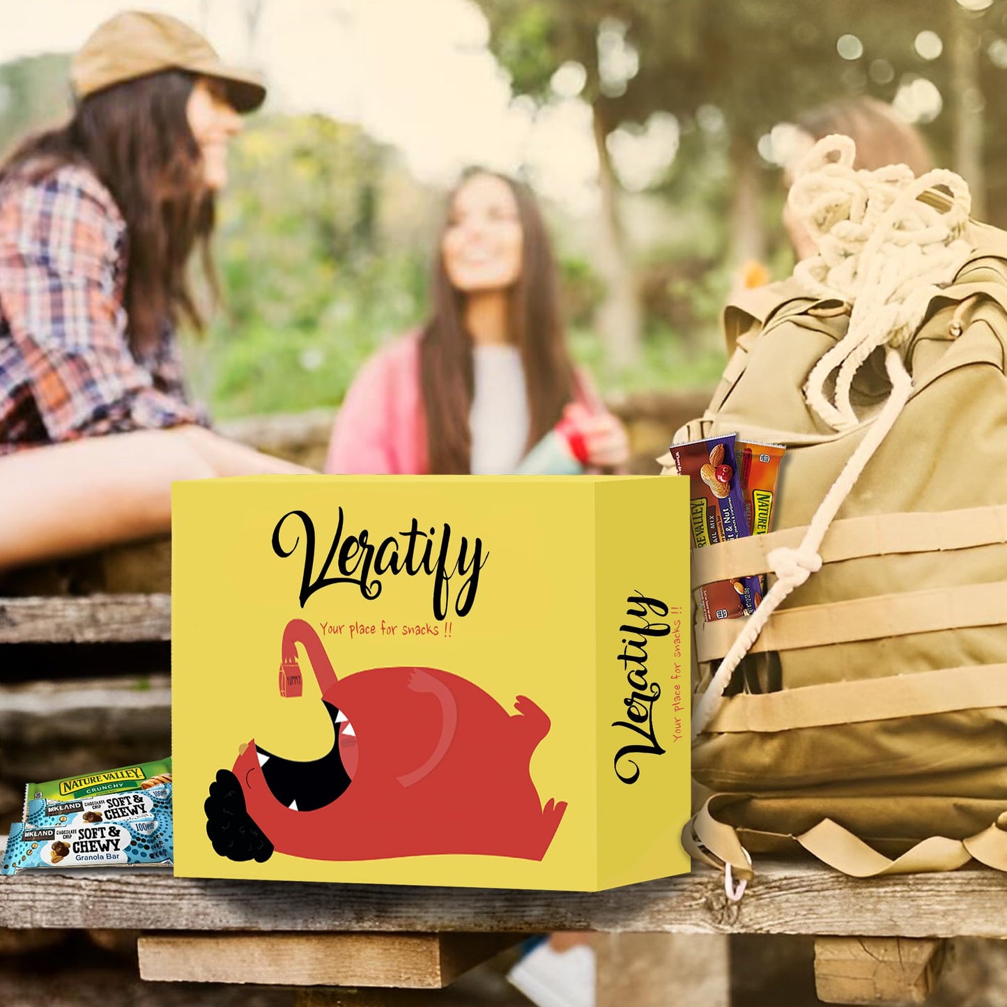 Veratify Healthy Mixed Snack Box (66 Count) Snacks Gift Basket Granola Bars Bulk Variety Grab and Go Men Women Adults Office Work Travel Employee Appreciation School College