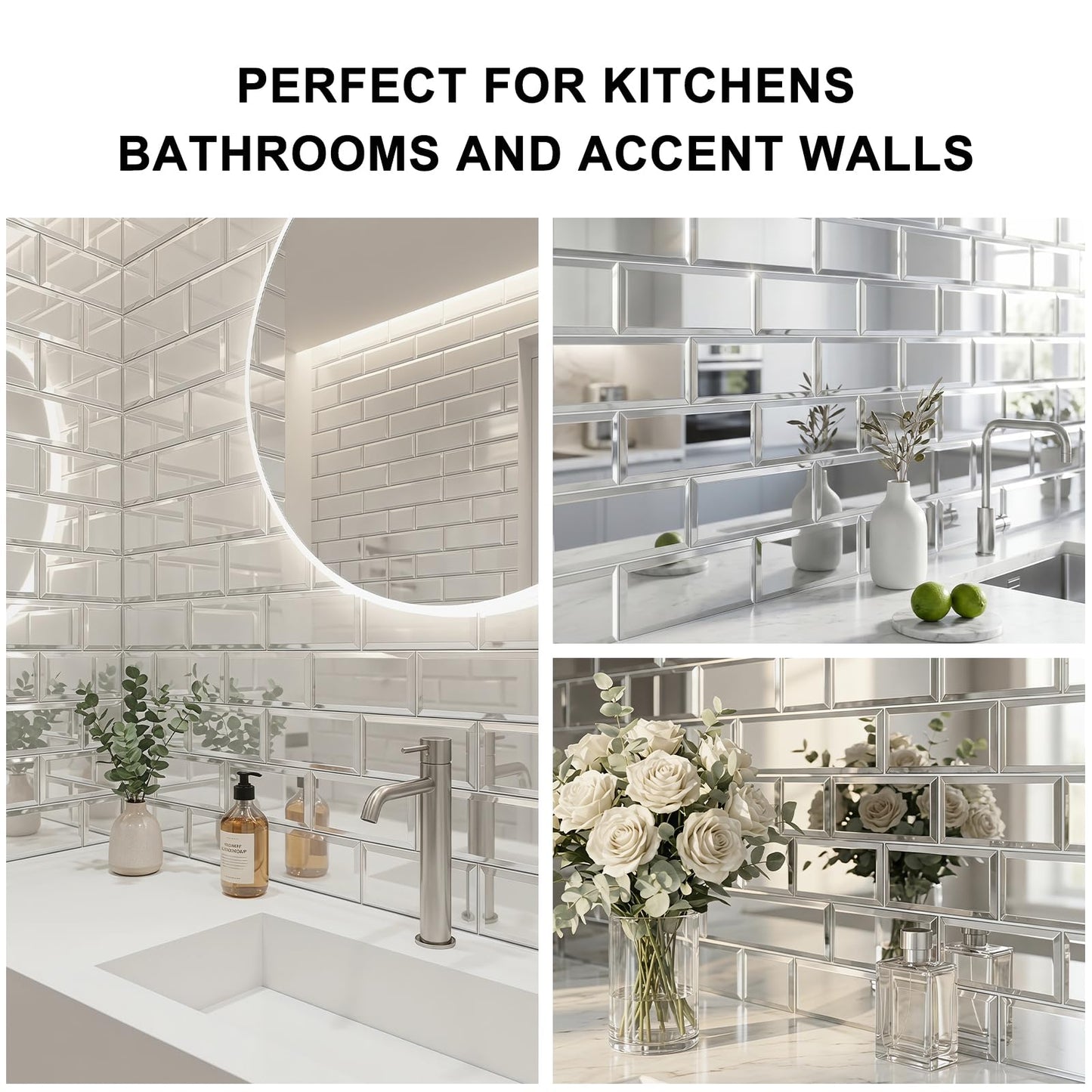 SODI MOSAIC Peel and Stick Mirror Tiles