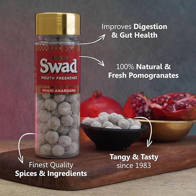 Panjon Swad Mukhwas Mouth Freshener 1 Bottle, 100g (SHAHI ANARDANA)