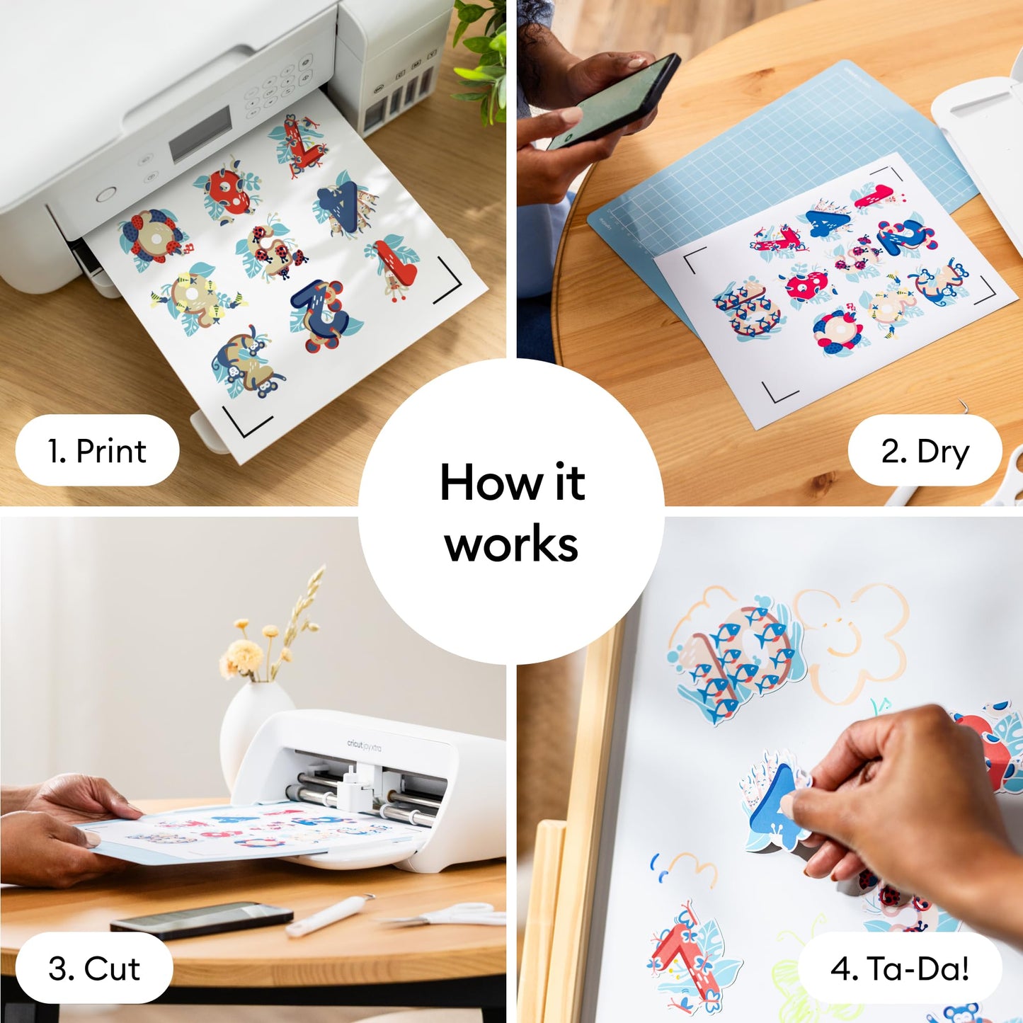 Cricut® Printable Magnet Sheets - 8.5 in x 11 in (8 Count) - Create Custom Magnets - Thin, Flexible, & Compatible with Your Inkjet Printer - Works with Cricut Maker™, Explore™, Joy™ Xtra, & Venture™