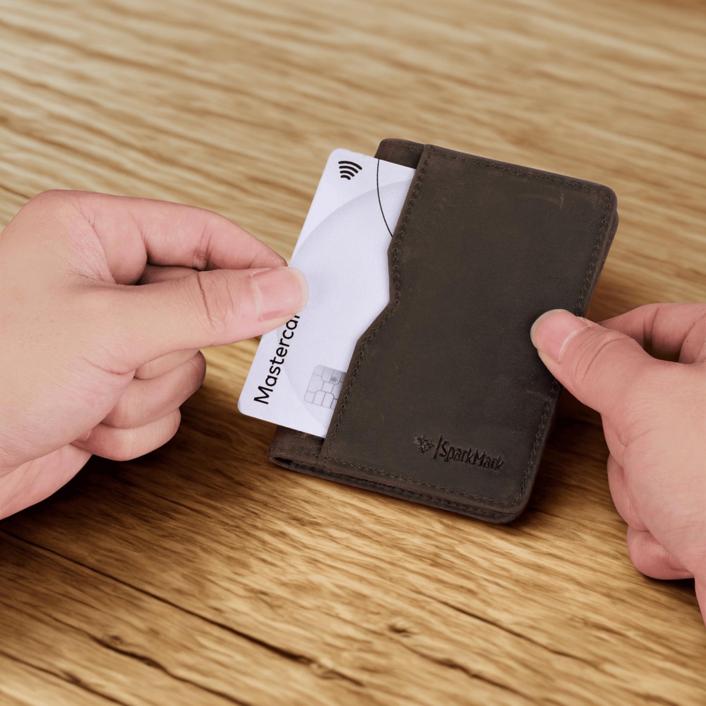 RFID Blocking Slim Wallet for Men | Thin Bifold Credit Card Holder Wallet | Mens Wallet Slim Business Card Case | Minimalist Front Pocket wallet with Gift Box (Genuine Full Grain Soft Leather)