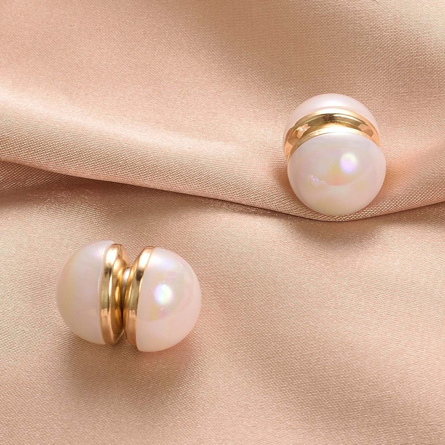 Airokiy Clip on Magnetic Earrings for Women pearl Non Pierced Magnetic Earrings Wedding for Brides Jewelry