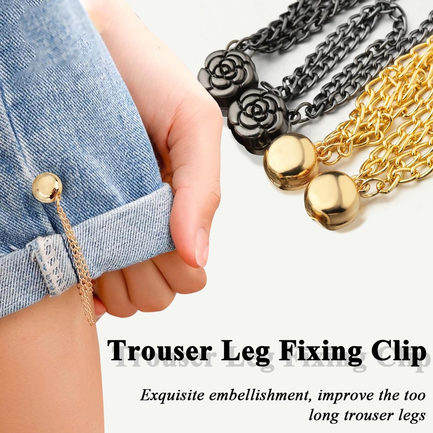 VYNFLICK Magnetic Clothing Clips: 12 Pcs Multi-Function Magnetic Shirt Clips with Chain for Women Clothes Sleeves Pants Hijabs Hats Scarfs