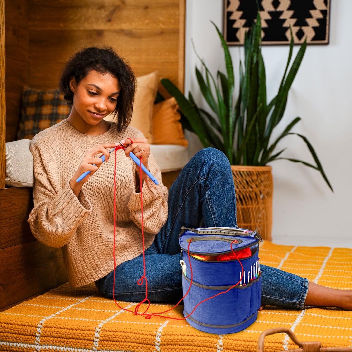Crochet Kit for Beginners Adults & Kids | 69-Piece Complete Crochet Starter Kit 20 Yarn Colors 1120 Yards 9 Ergonomic Hooks | Learn to Crochet with Easy Step-by-Step Guide – Crocheting Supplies & Gift