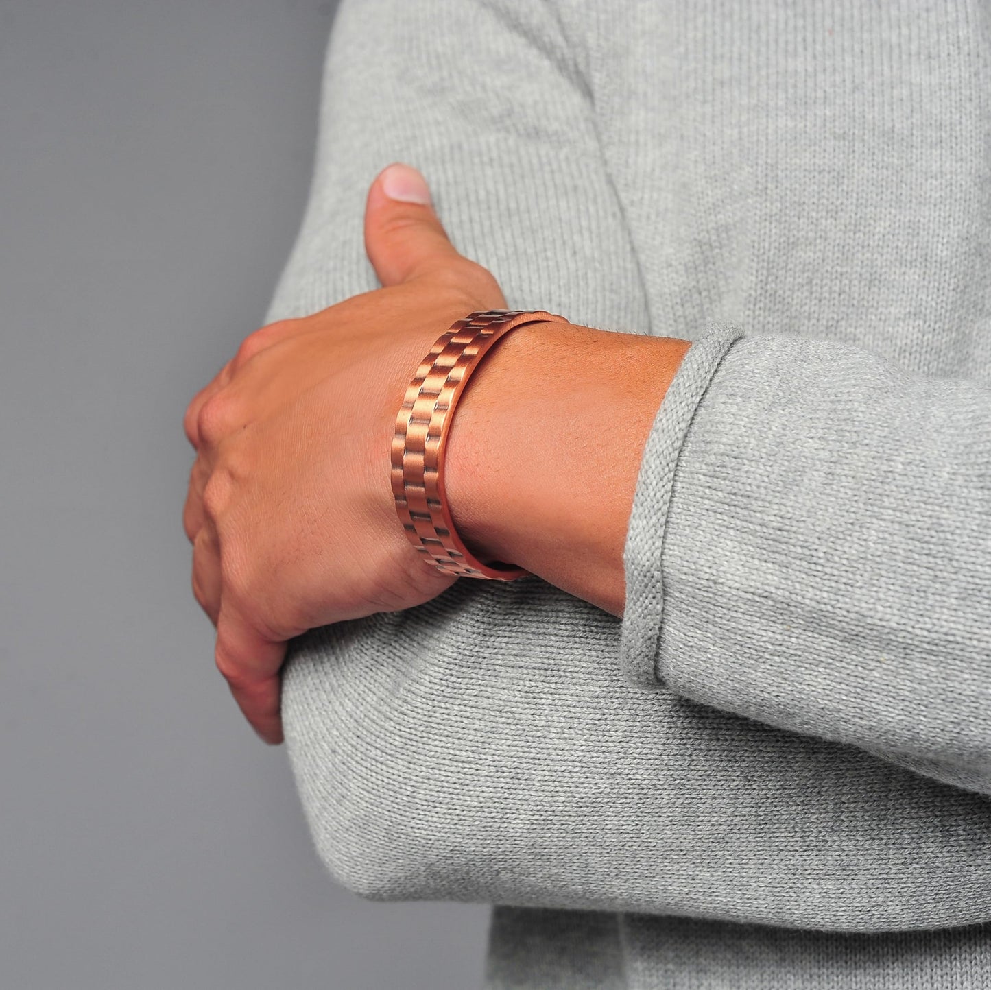 Earth Therapy - The Original 100% Pure Copper Magnetic Bracelets - ROPE and GEAR Cuff - Adjustable Unisex Sport Bands with Ultra Strength Magnets