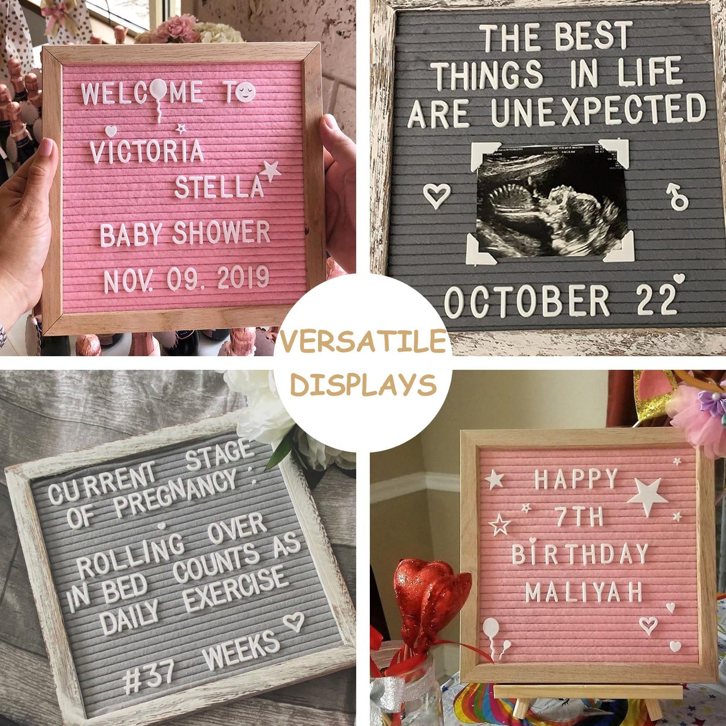 Letters for Letter Board Letters Only, 3/4 inch White Message Board Letters for Felt Letter Board Signs (398 pcs), 0.75” Pre Cut Plastic Letterboard Letters Numbers Symbols for Changeable Menu Board