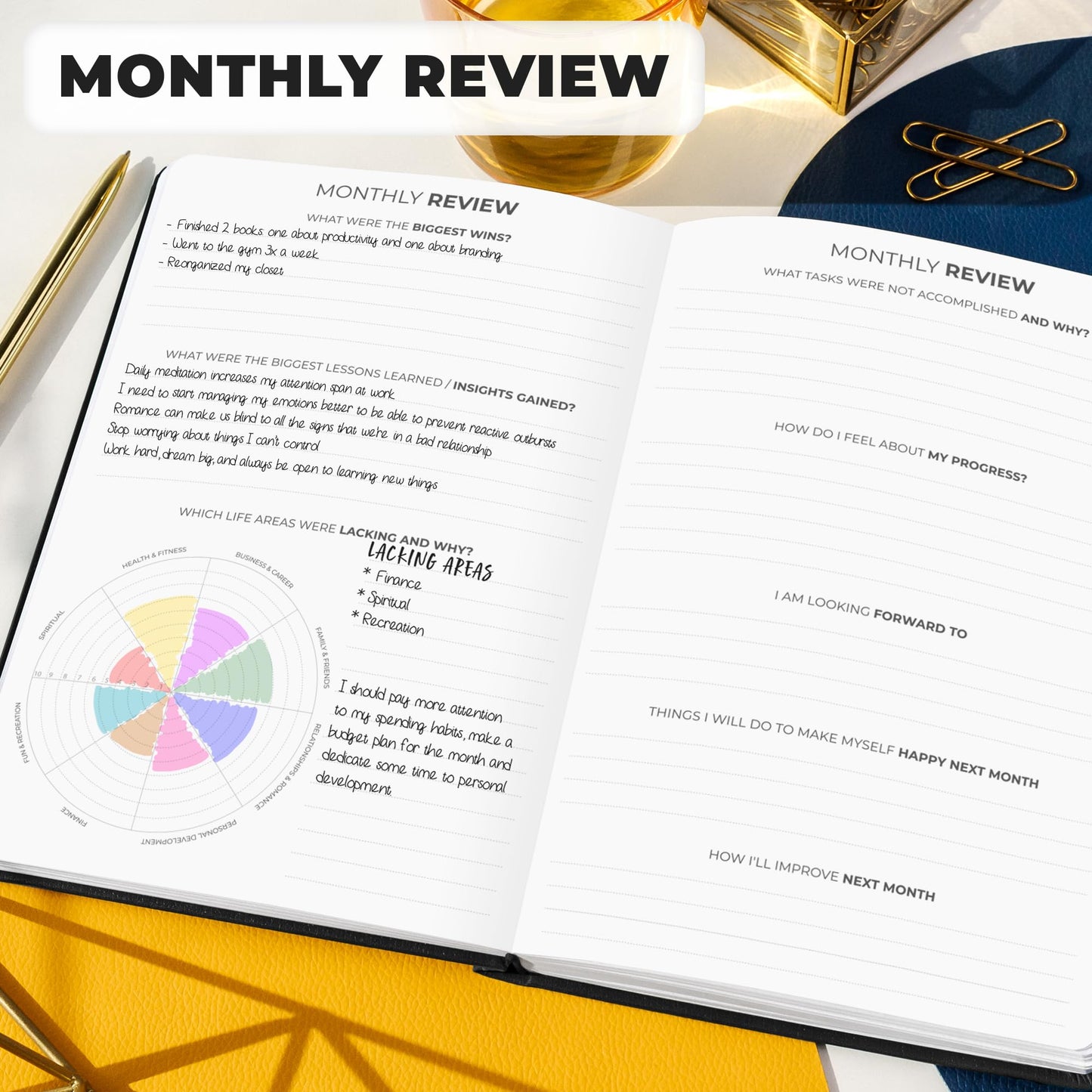 Clever Fox Planner Premium Edition – Undated Luxurious Weekly & Monthly Planner to Increase Productivity and Hit Your Goals – Organizer – Start Anytime, A5, Lasts 1 Year, Black (Weekly)