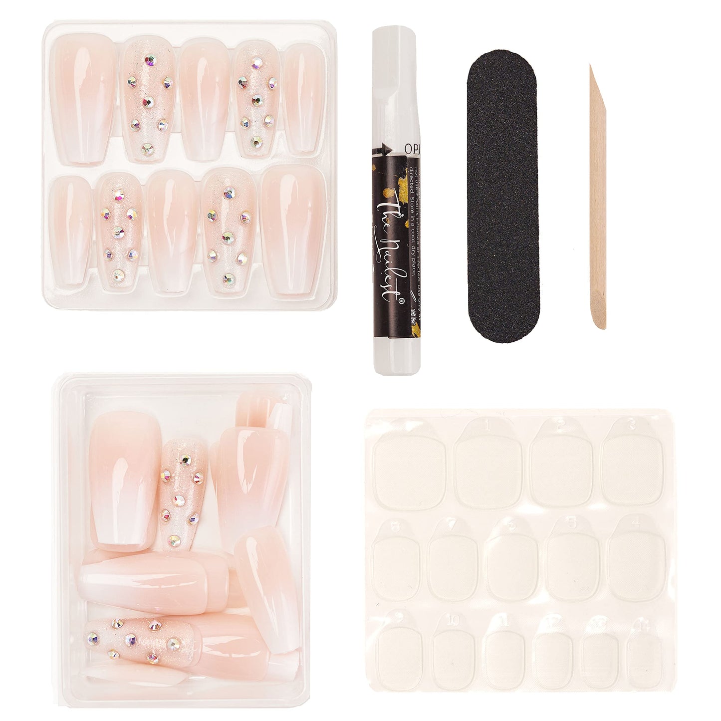 The Nailest - Instant Luxury Acrylic Press-on Nails-Medium Coffin- Pixie Love