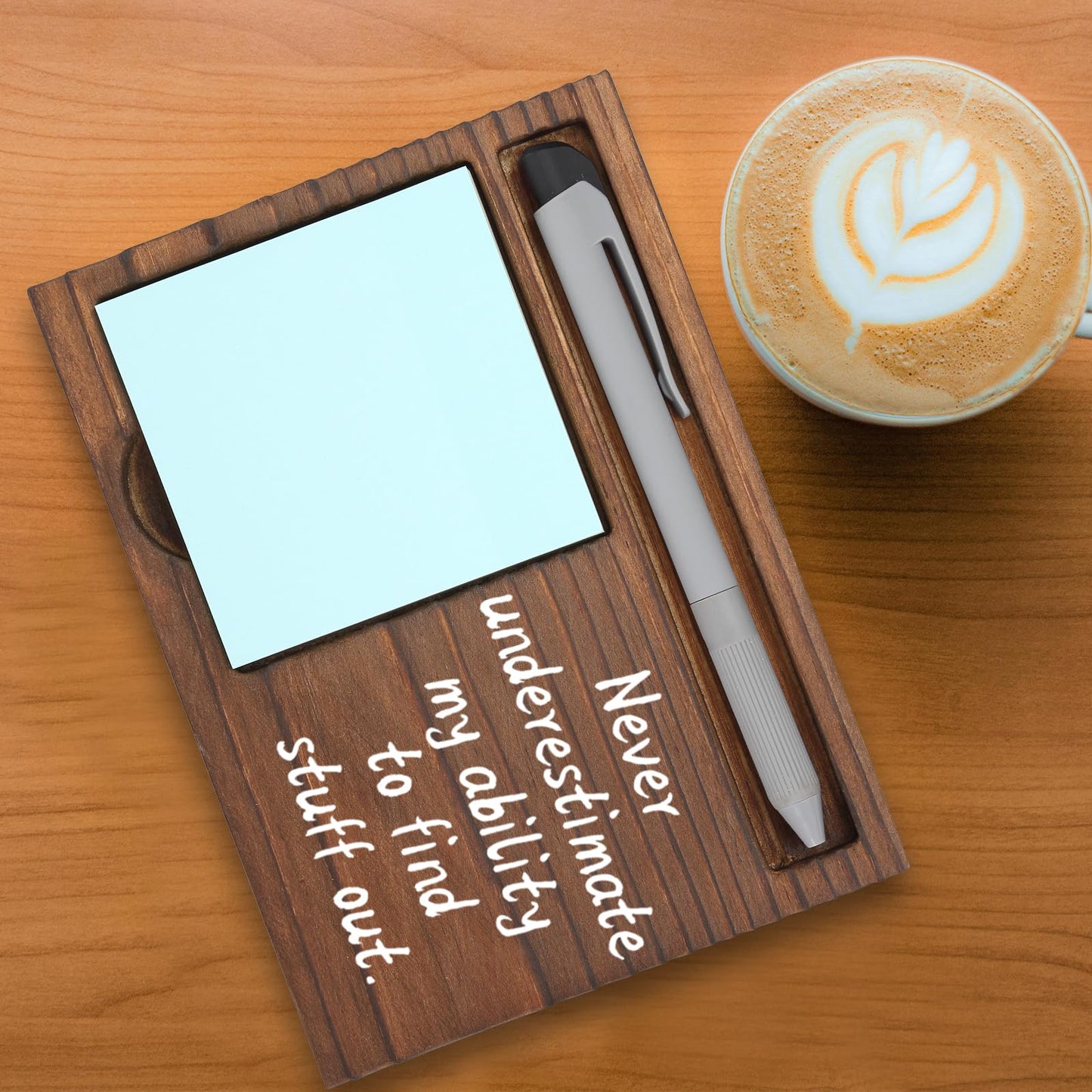 Pariveca Funny Coworker Gift Sticky Note Holder, Office Humor Desk Organizer Appreciation Thank You Gift for Coworker Friend Boss Mentor, Funny Desk Accessory PB069