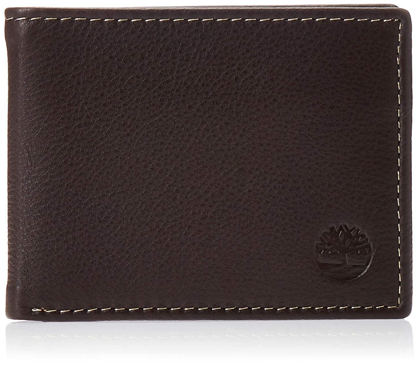 Timberland Men's Wellington Leather Rfid Bifold Commuter Security Wallet, brown, One Size