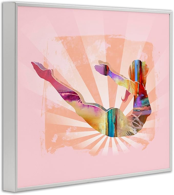 Stupell Industries Abstract Mindfulness Exercise Framed Giclee Wall Art Design by Tim Parker, White Framed, 20 x 16