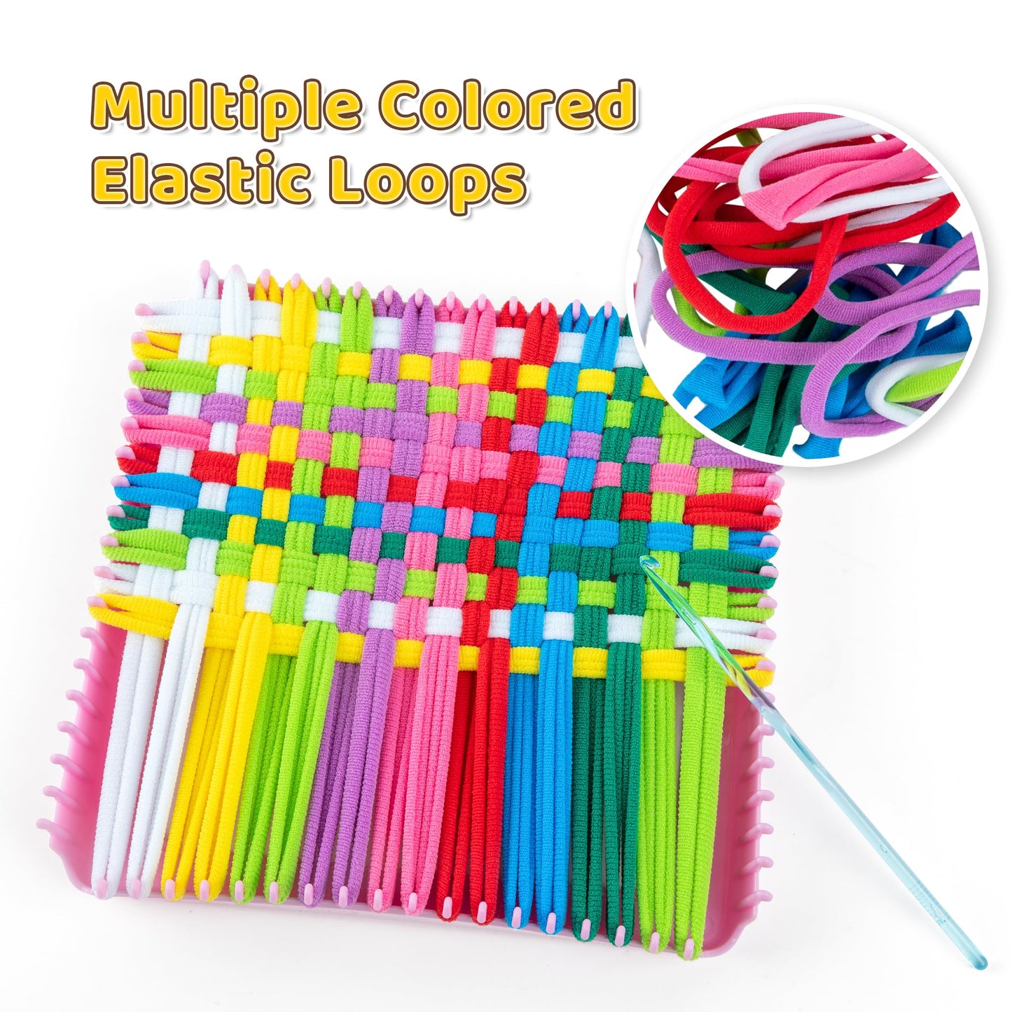 Weaving Loom Kit, Easy Potholder Loom for Beginners, DIY Crafts for Kids & Adults, Creative Art Set, Great Gift for Girls Ages 3+
