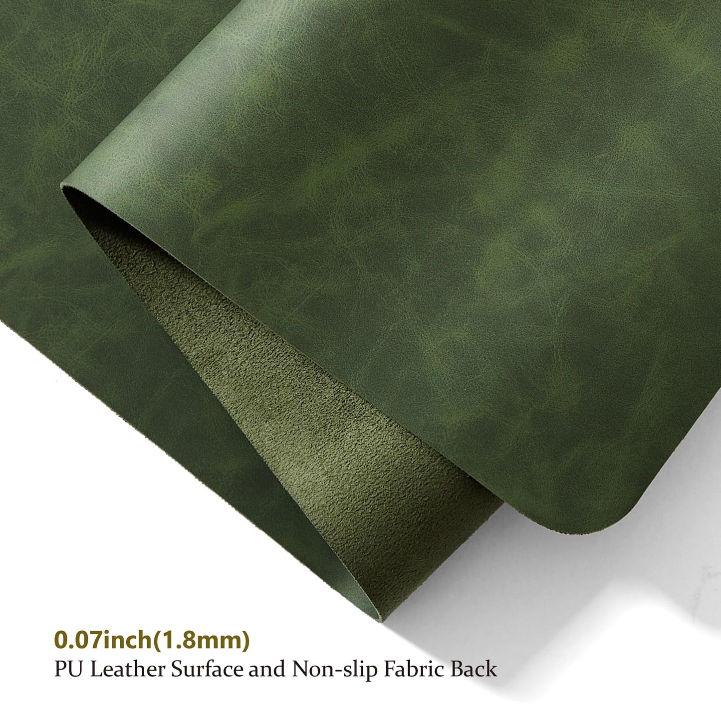 Distressed Leather Desk Mat - Non-Slip PU Desk Pad for Office and Home - Desk Organization and Accessories - Ideal for Large Mouse Pad and Desk Mats on Top of Desks(Forest Green,31.5"x 15.7")