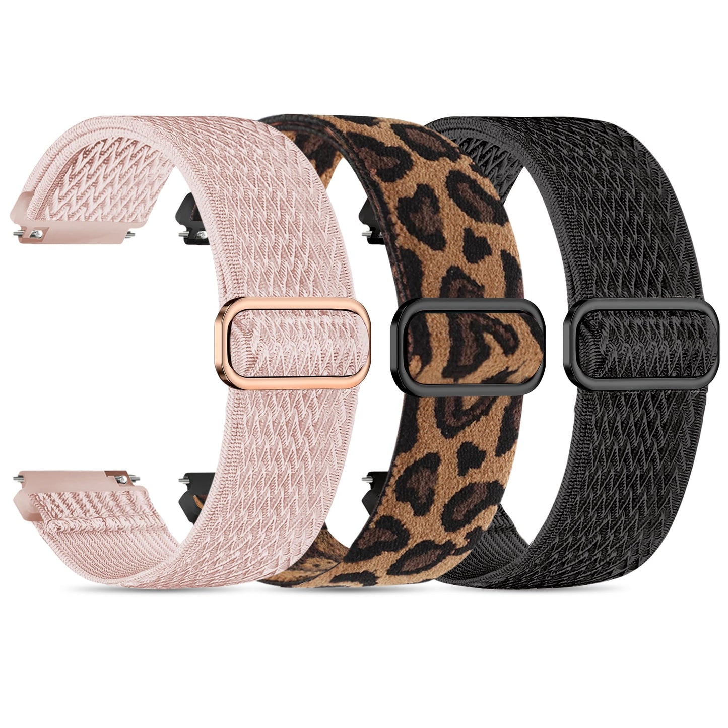 Tovimall 3 Pack ID208 Plus Smart Watch Bands for Fitpolo/Quican/Aeac/Tensky ID208 Plus Smartwatch, 22mm Elastic Nylon Replacement Wristband Adjustable Straps for man woman