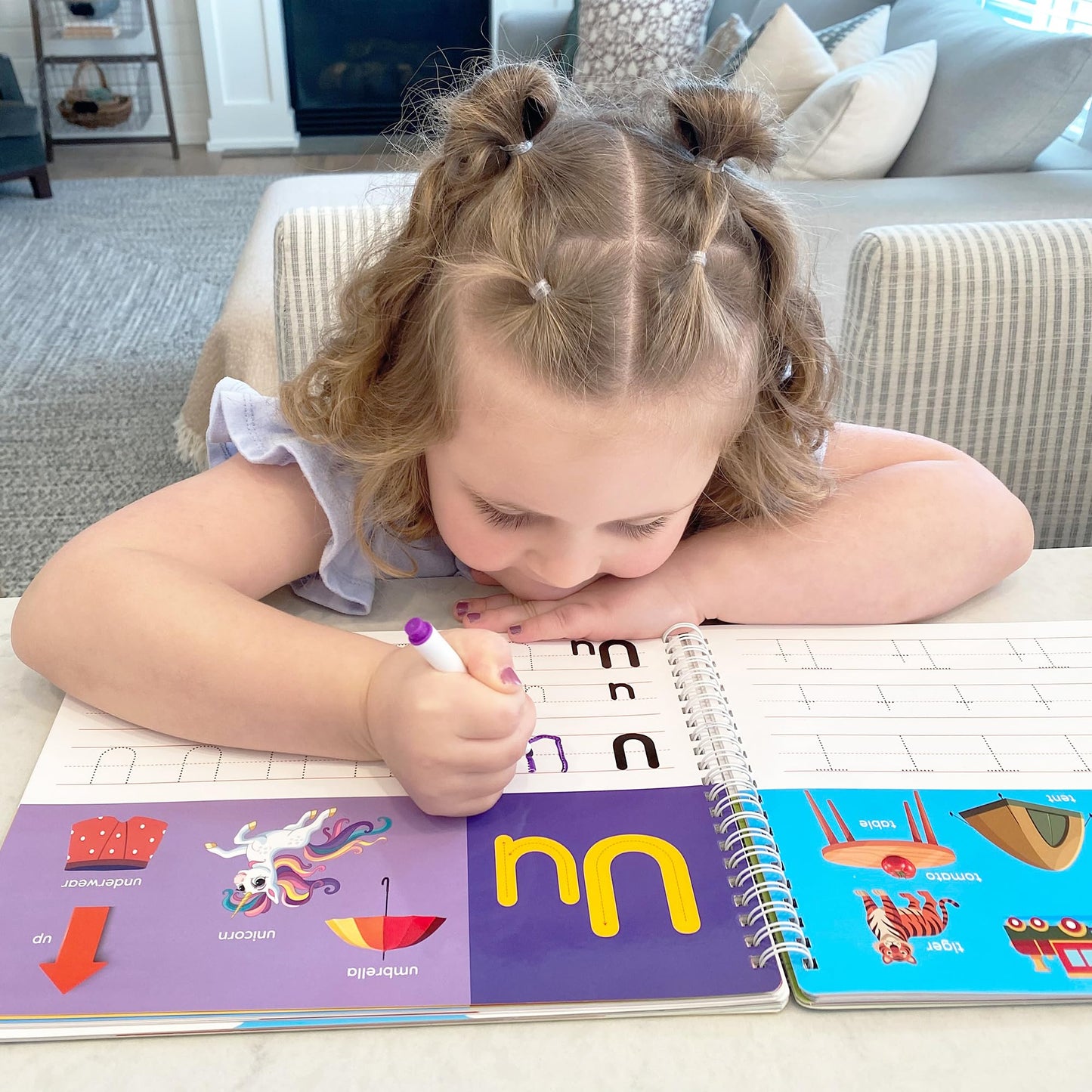 BenBen Preschool Learning Activities, 52 Pages, Tracing Books for Kids Ages 3-5, Kindergarten Workbooks, Toddler Writing Practice, Pre K Busy Book Educational Toys, Autism Learning Materials