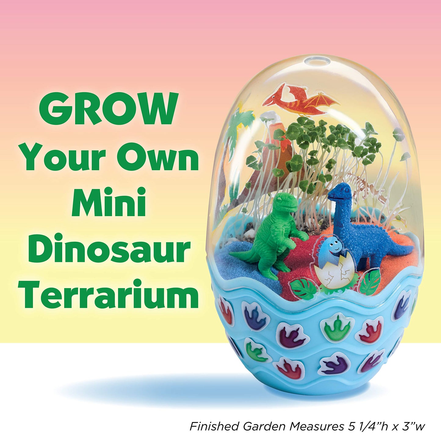 Creativity for Kids Mini Garden Dinosaur: Terrarium Kit for Kids - Dinosaur Crafts for Boys, Dinosaur Toy and Science Kit for Kids, Spring Crafts (Ages 6+)