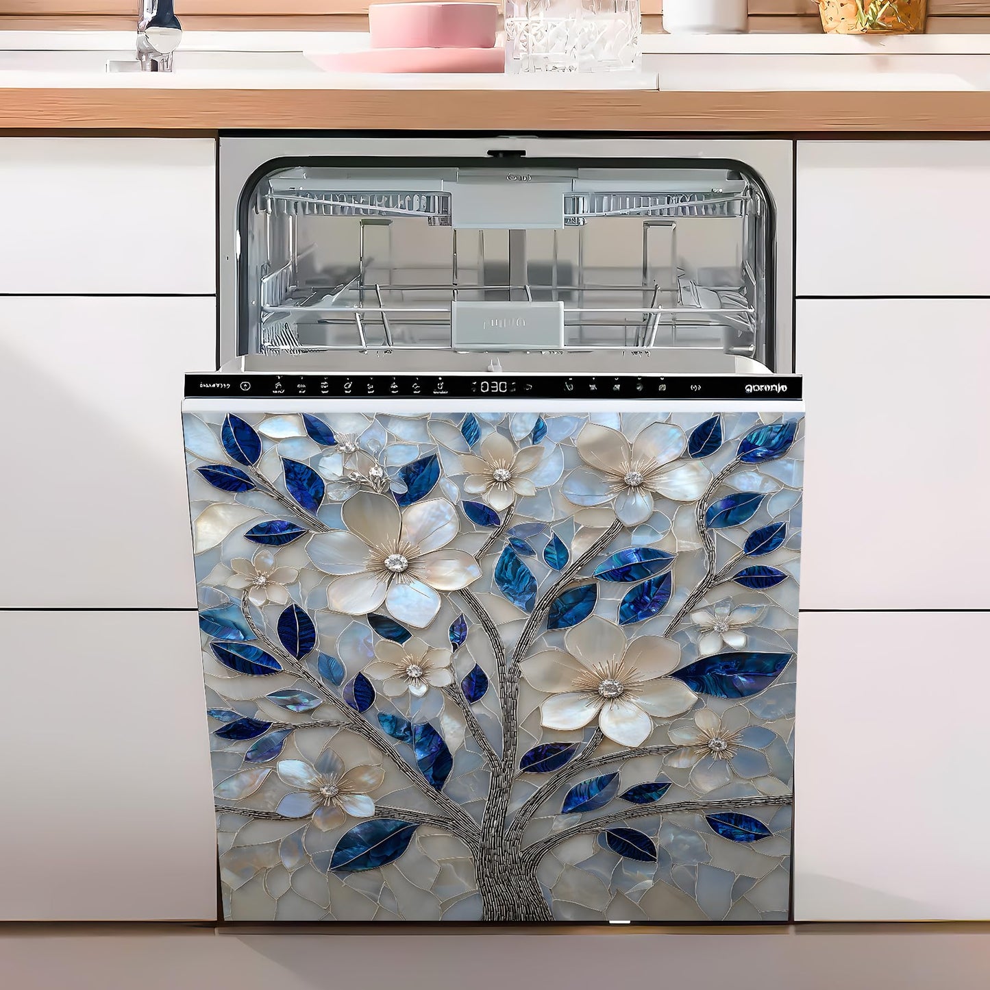 AOHMPT Dishwasher Magnet Sticker Cover Panel Decal Refrigerator Magnetic Sticker Decorative for Kitchen Decoration,Fridge Door Cover, Appliances Stickers 23"x26"