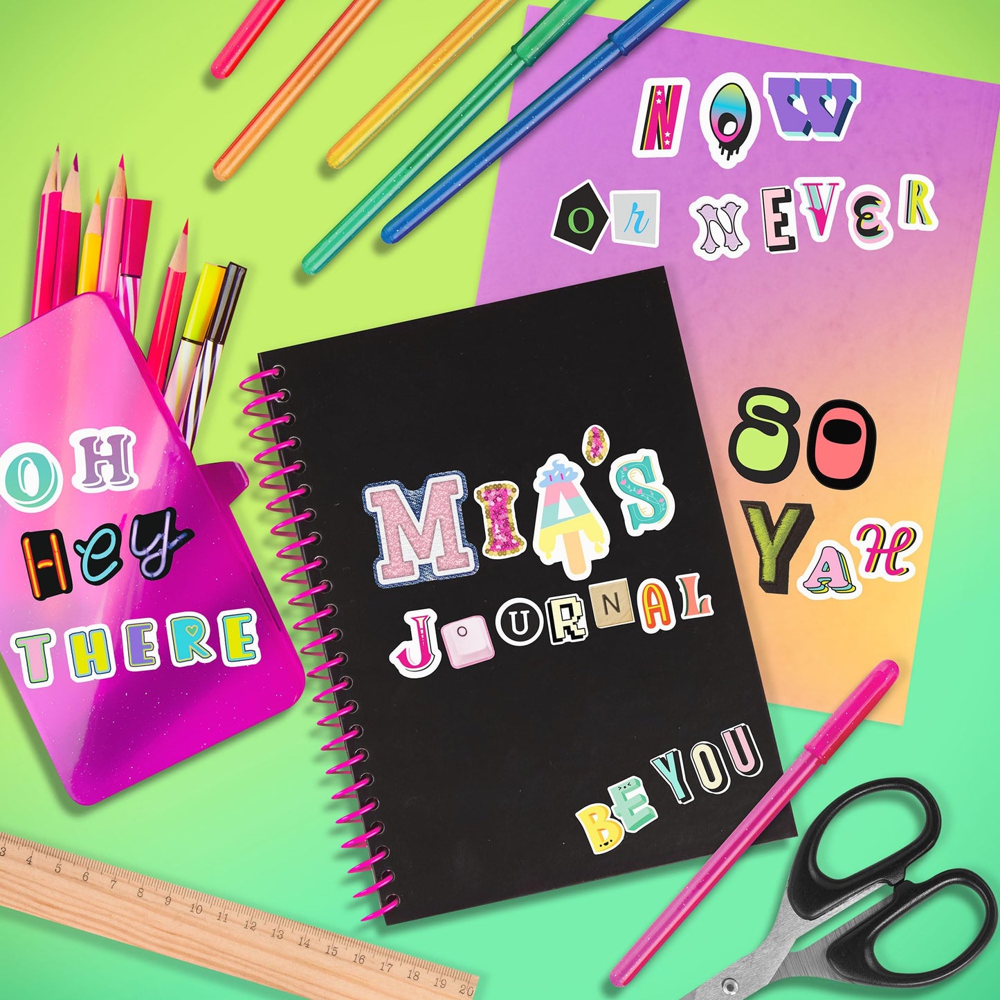 Fashion Angels 2,000+ Alphabet Sticker Book, Includes Fun & Colorful Craft Letter Stickers, Ideal for Accessorizing Kids & Teens Notebooks, Journals & More