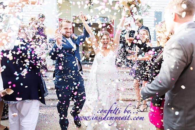 White Gold Confetti Mix Biodegradable Party Decor (75g/2oz