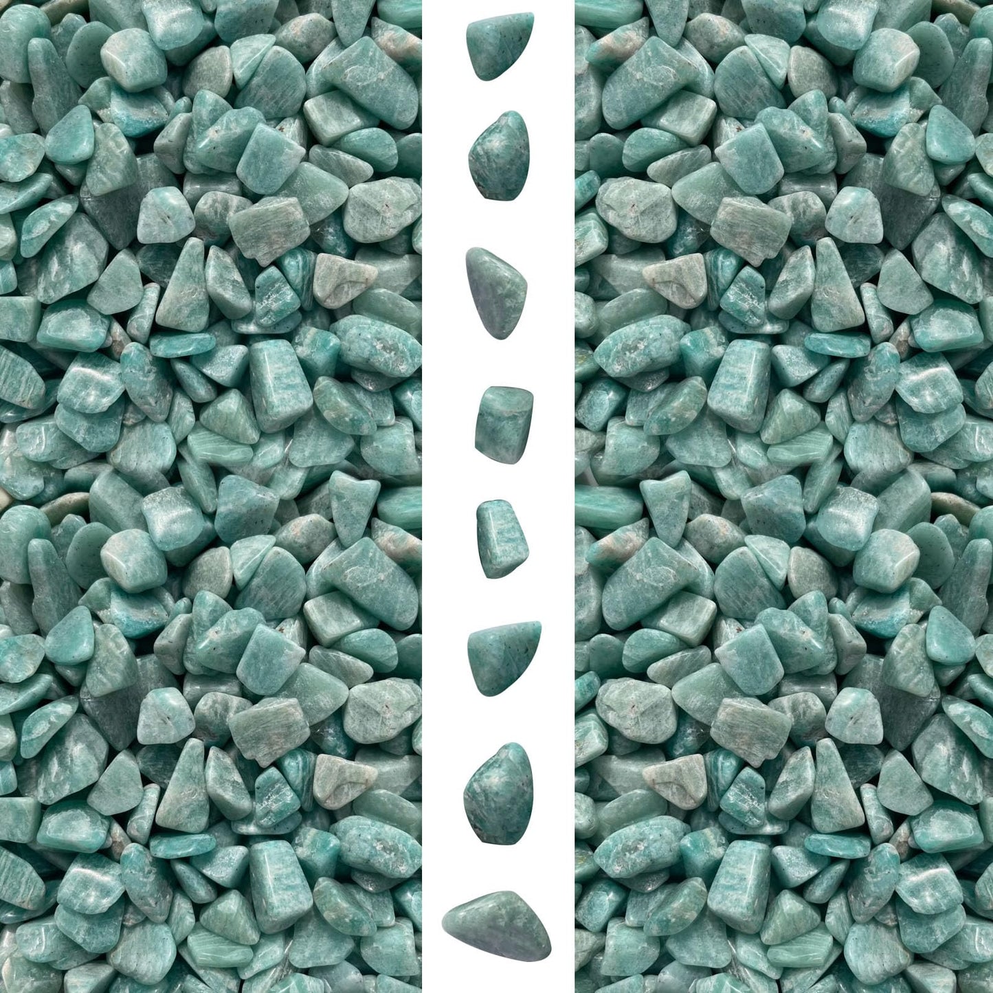 gemshan Amazonite Chip shealing stone 2lb/910g Healing Crystal Chips 7mm-9mm for Aquarium Vase Plant Decoration Jewelry DIY