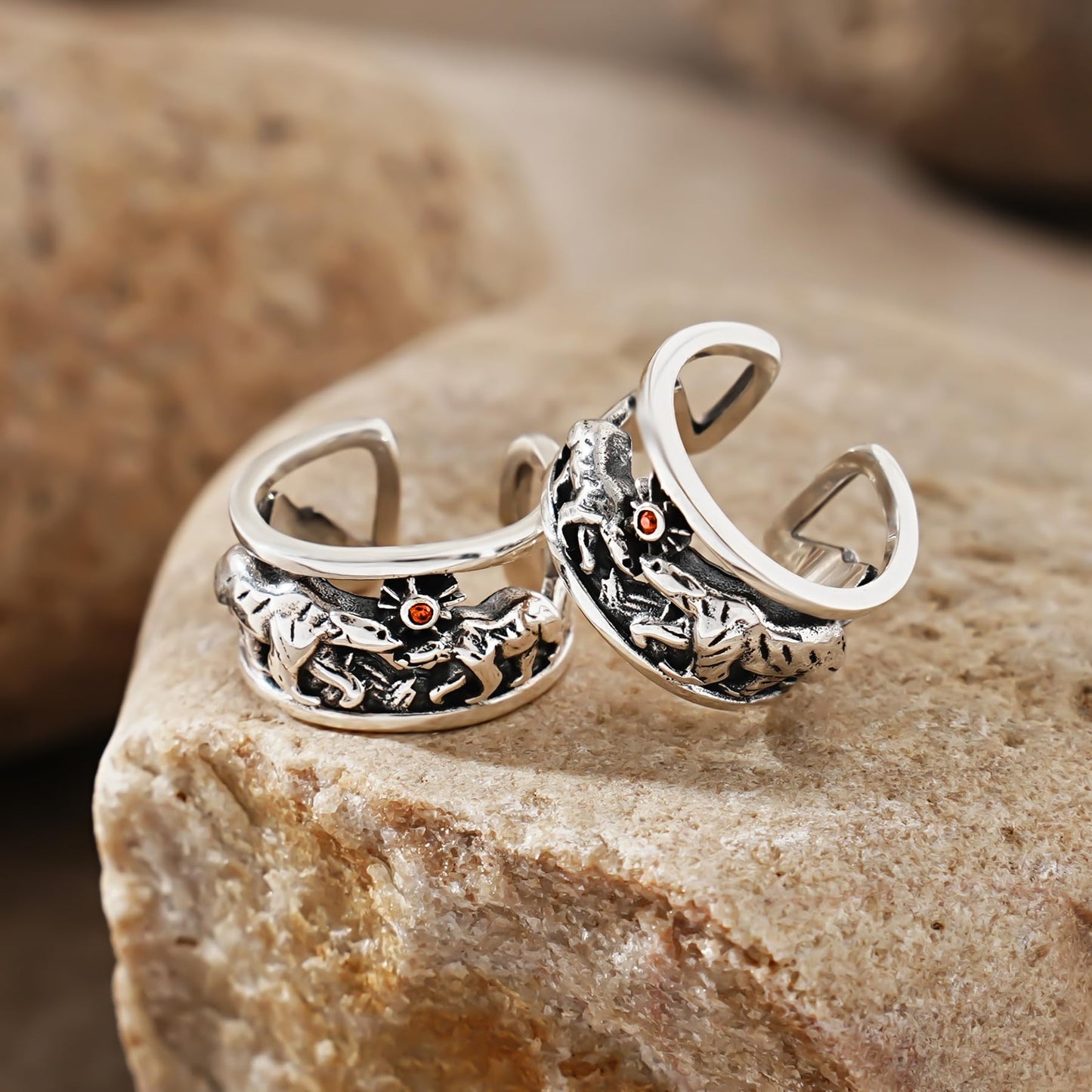 Ear Cuffs 925 Sterling Silver Mama Bear Ear Cuff Earring Hypoallergenic Non Piercing Ear Cuff Earring for Women Clip On Cartilage Earrings