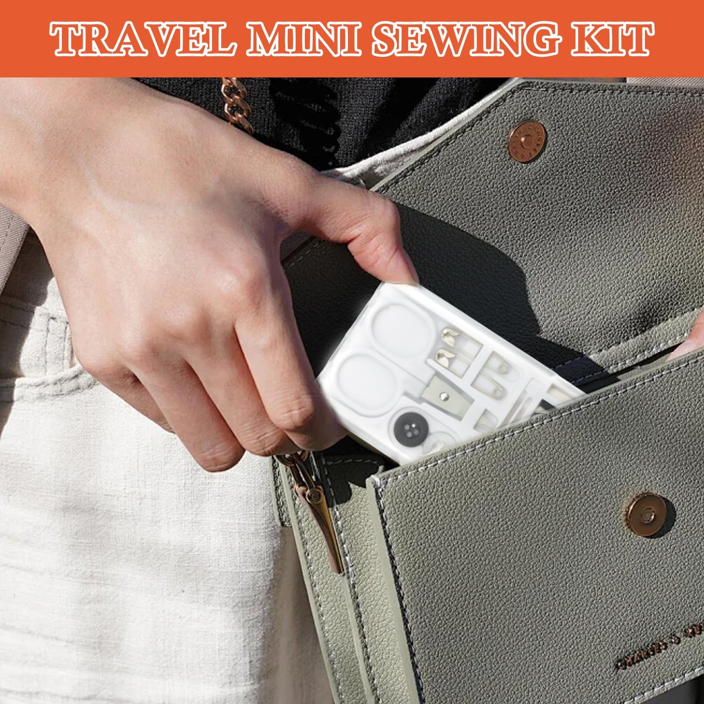 25 Boxes Mini Travel Sewing Kit Quick Fix Sewing Kits Bulk Basic Portable Pre Threaded Needle Emergency Repair Tool for Christmas Gifts Beginner Traveler Home Hotel (White)