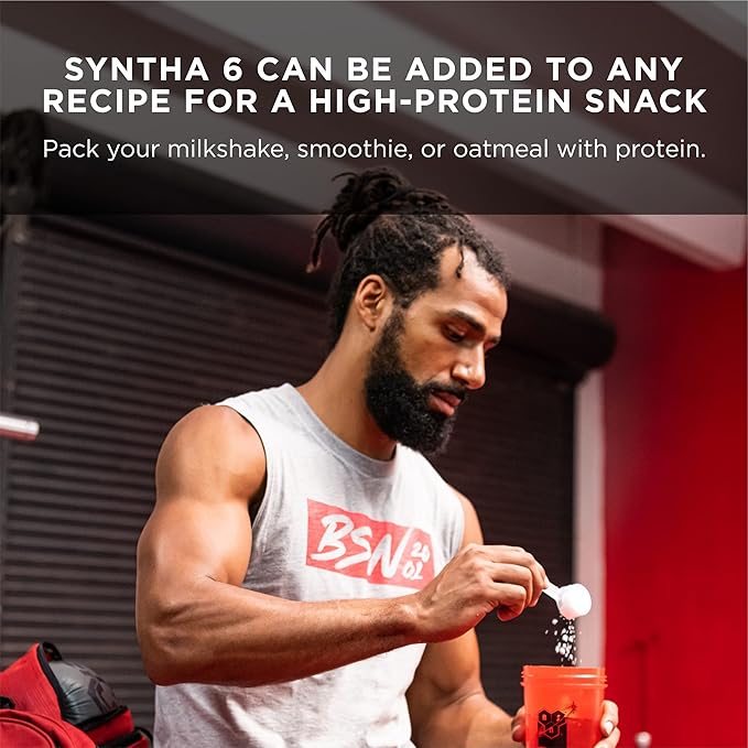 BSN SYNTHA-6 Whey Protein Powder, Micellar Casein, Milk Protein Isolate Powder, Chocolate Cake Batter, 48 Servings (Package May Vary)
