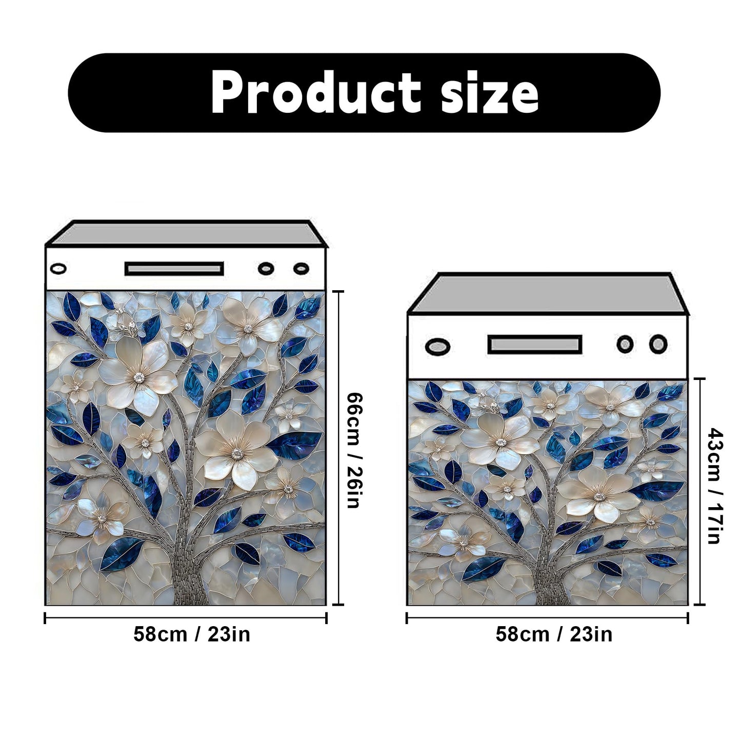 AOHMPT Dishwasher Magnet Sticker Cover Panel Decal Refrigerator Magnetic Sticker Decorative for Kitchen Decoration,Fridge Door Cover, Appliances Stickers 23"x26"