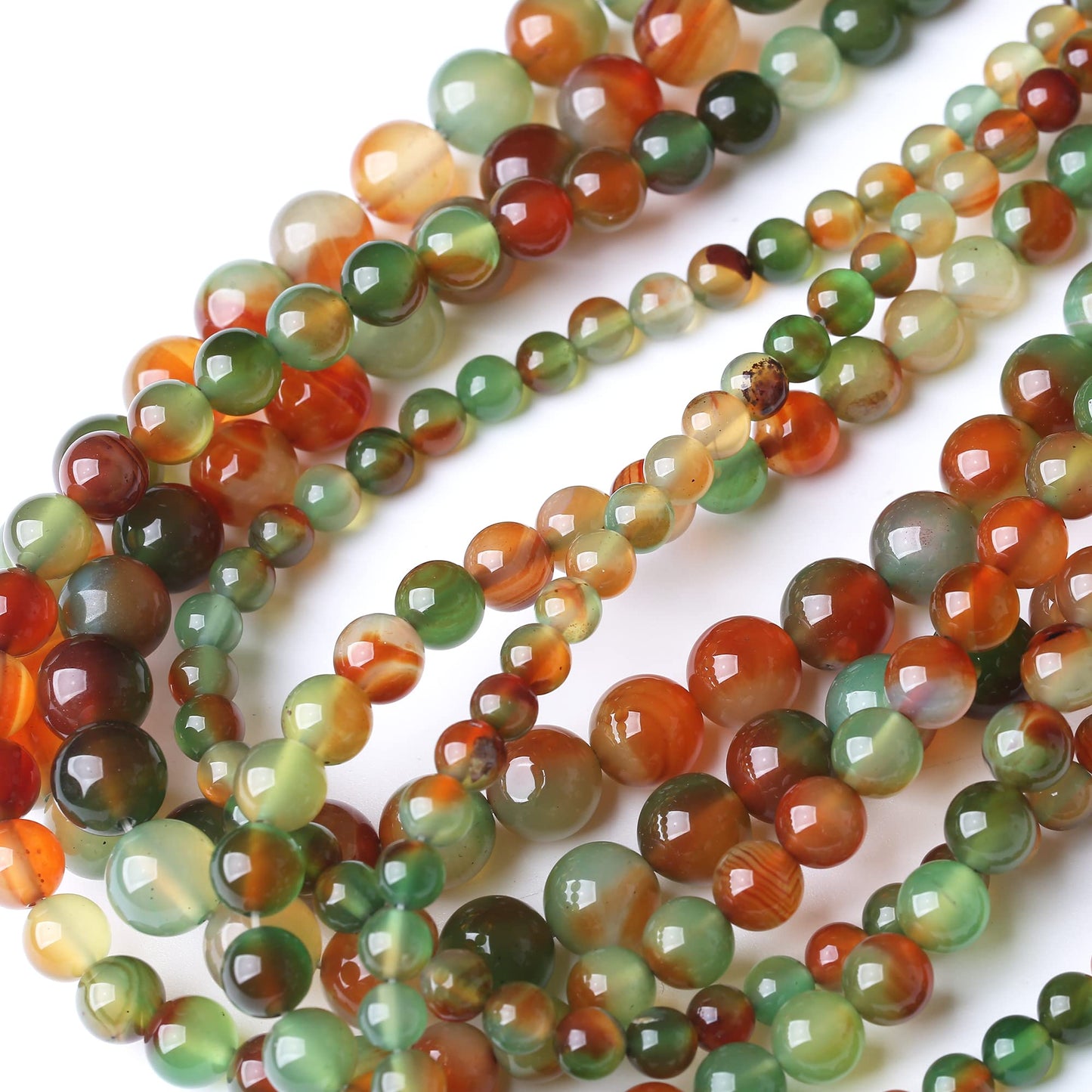 10MM Peacock Agate Round Loose Beads Natural Gem Beads Crystal Energy Stone Beads for Jewelry Making DIY Bracelet Necklace