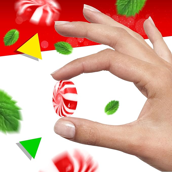 Sugar-Free Peppermint Pinwheel Starlight Mints | 1 Pound Bag | Individually Wrapped Hard Candy