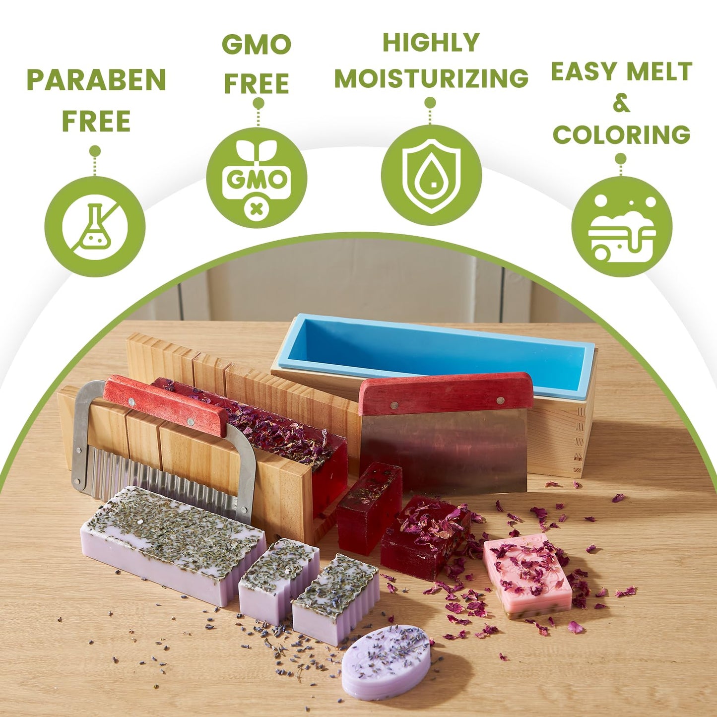 PIUH Deluxe Soap Making Kit for Soap Making, DIY Soaps Making Full Set Kits Includes Soap Melter, 4 lb Soap Base, 8 Essencial Oils, Silicone Loaf Molds & Scraper, Cutters, 8 Dyestuffs for Adults Gift