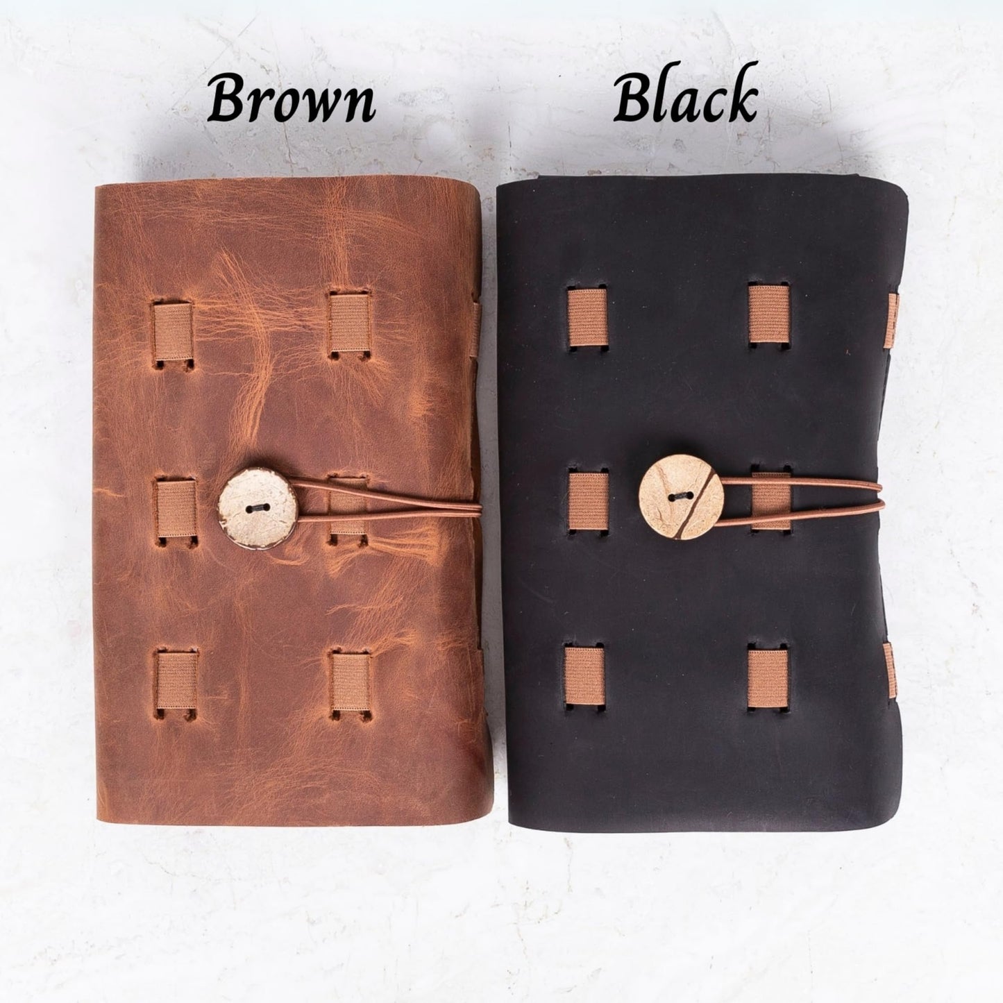 HARDISTON Genuine Leather Electronic Cable Organizer Bag Handmade Travel Cord Organizer Roll Case for Hard Drives, Cables, Charger, Phone, USB, SD Card (Medium - Black)