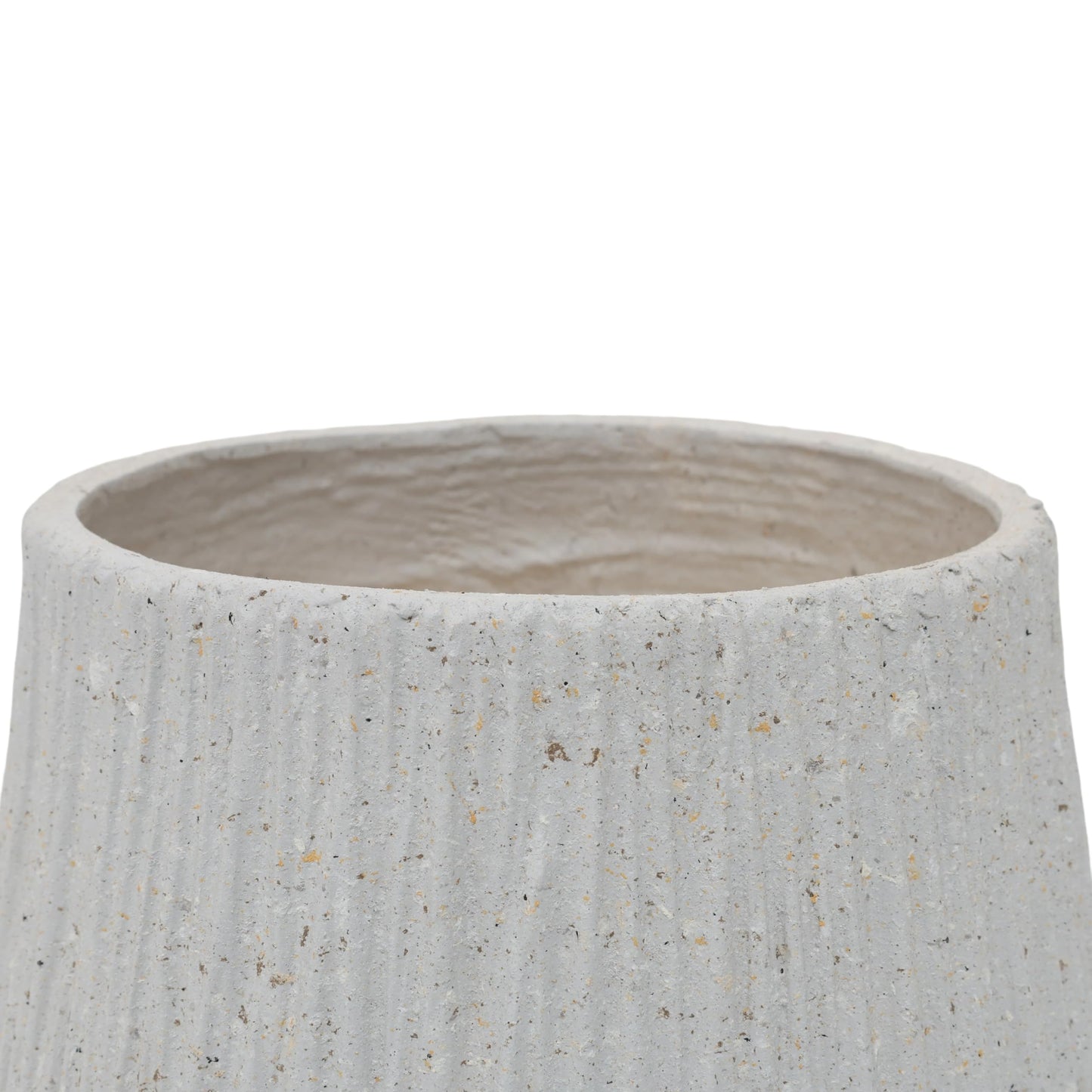 SONDERVIBE 11" Dia x 9.06" H Large Round Planter for Indoor Plants, Magnesium Oxide Plant Pot with Cement Texture, Modern Outdoor Planters with Drainage Hole for Home Garden & Patio, Grey