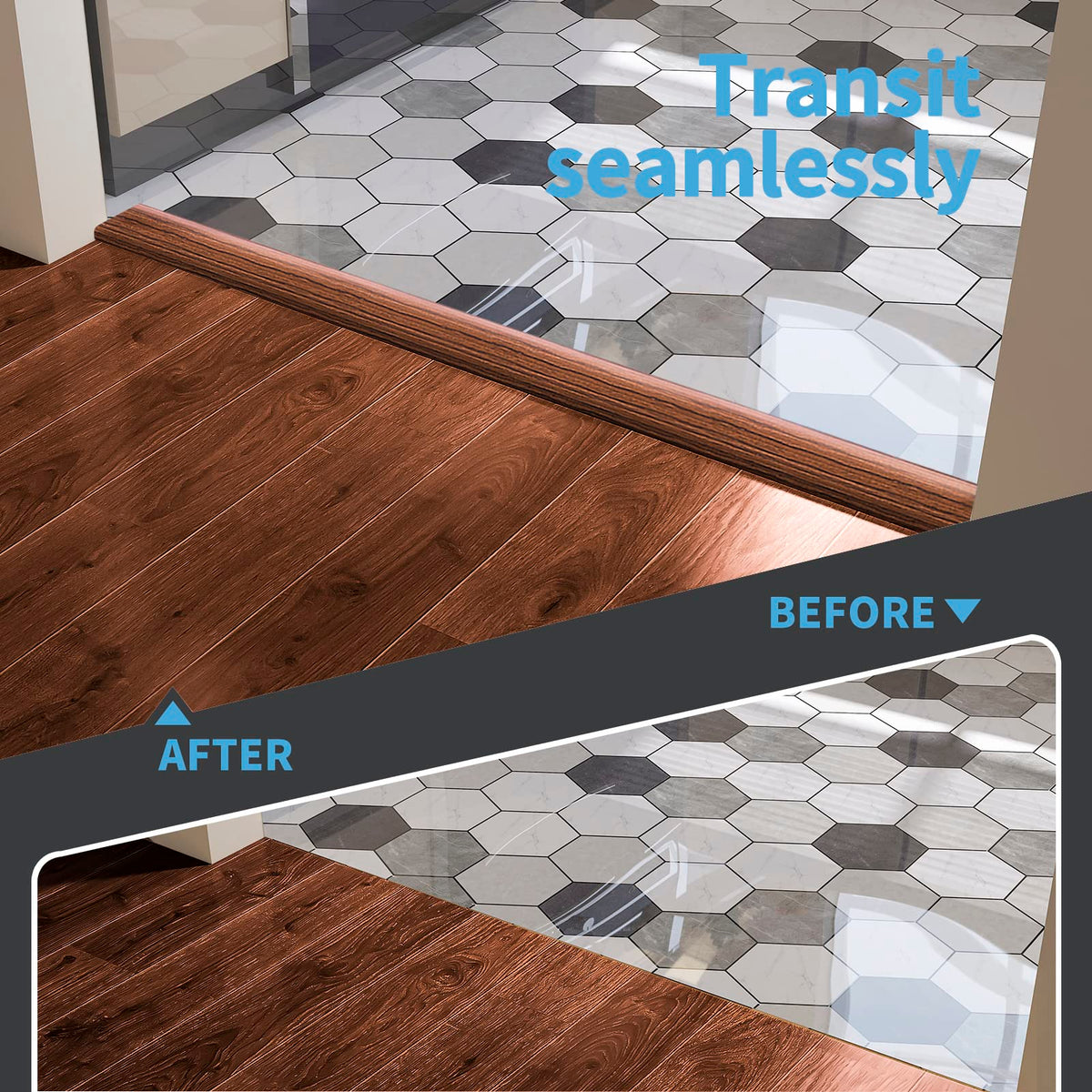 4 ft Vinyl Floor Transition Strip (4 Foot)