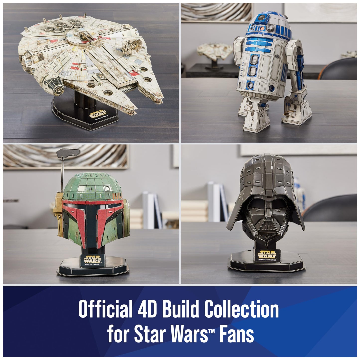 4D Build Star Wars Millennium Falcon 3D Model Kit, Star Wars Gifts, Desk Decor for Fans & Collectors, 223 Pieces, 3D Puzzles, Gift Ideas for Ages 12 & Up