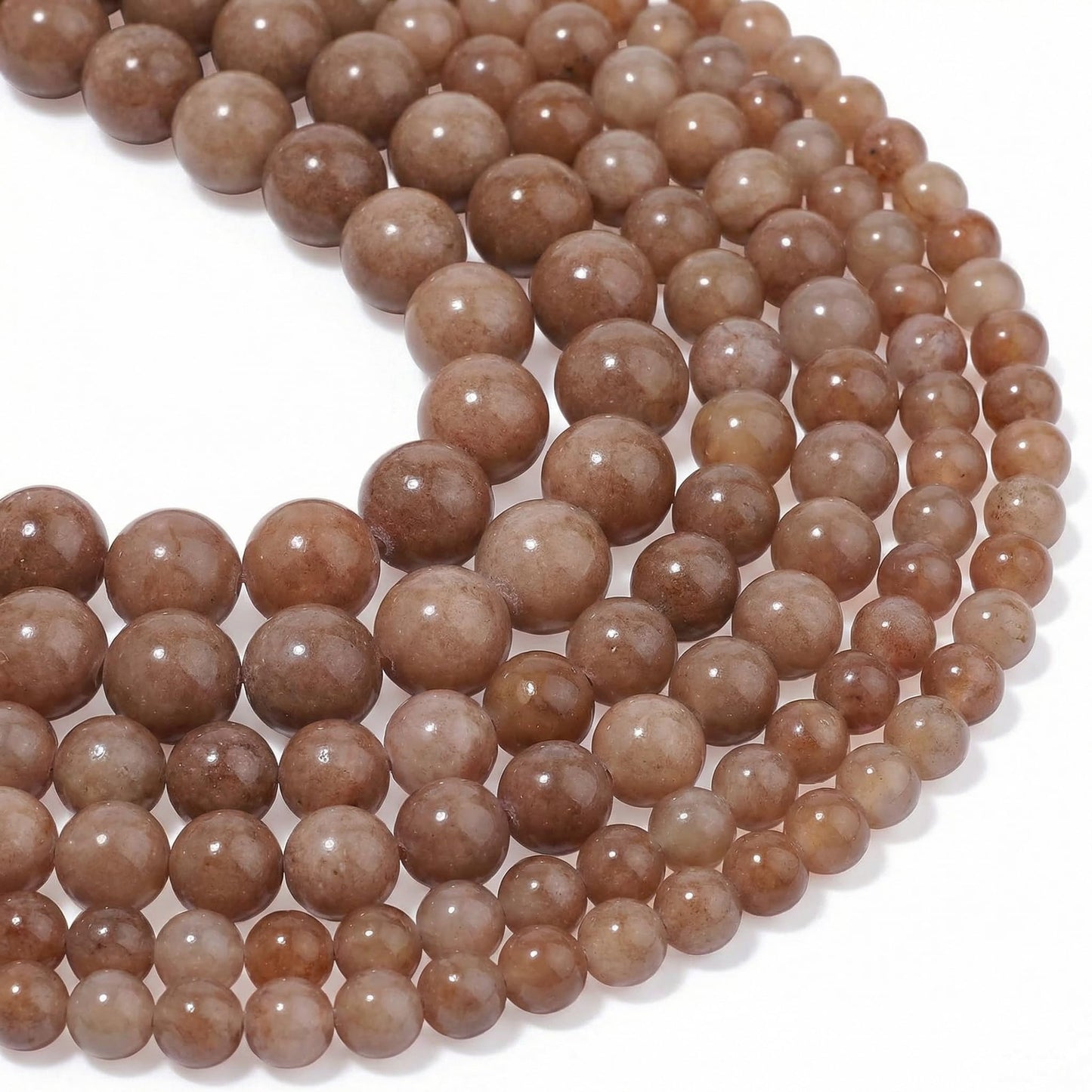 Yochus 60pcs 6mm Coffee Persian Jade Energy Healing Round Bulk Gemstone Beads for Jewelry Making Bracelet Necklace Earring DIY