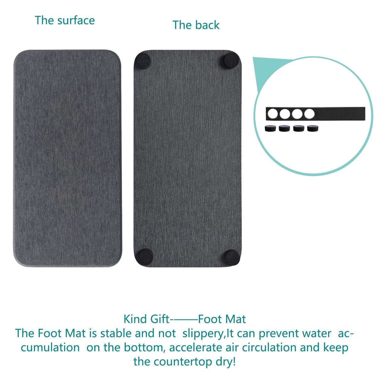 2 Pcs Sink Stone Soap Trays (2 Count)