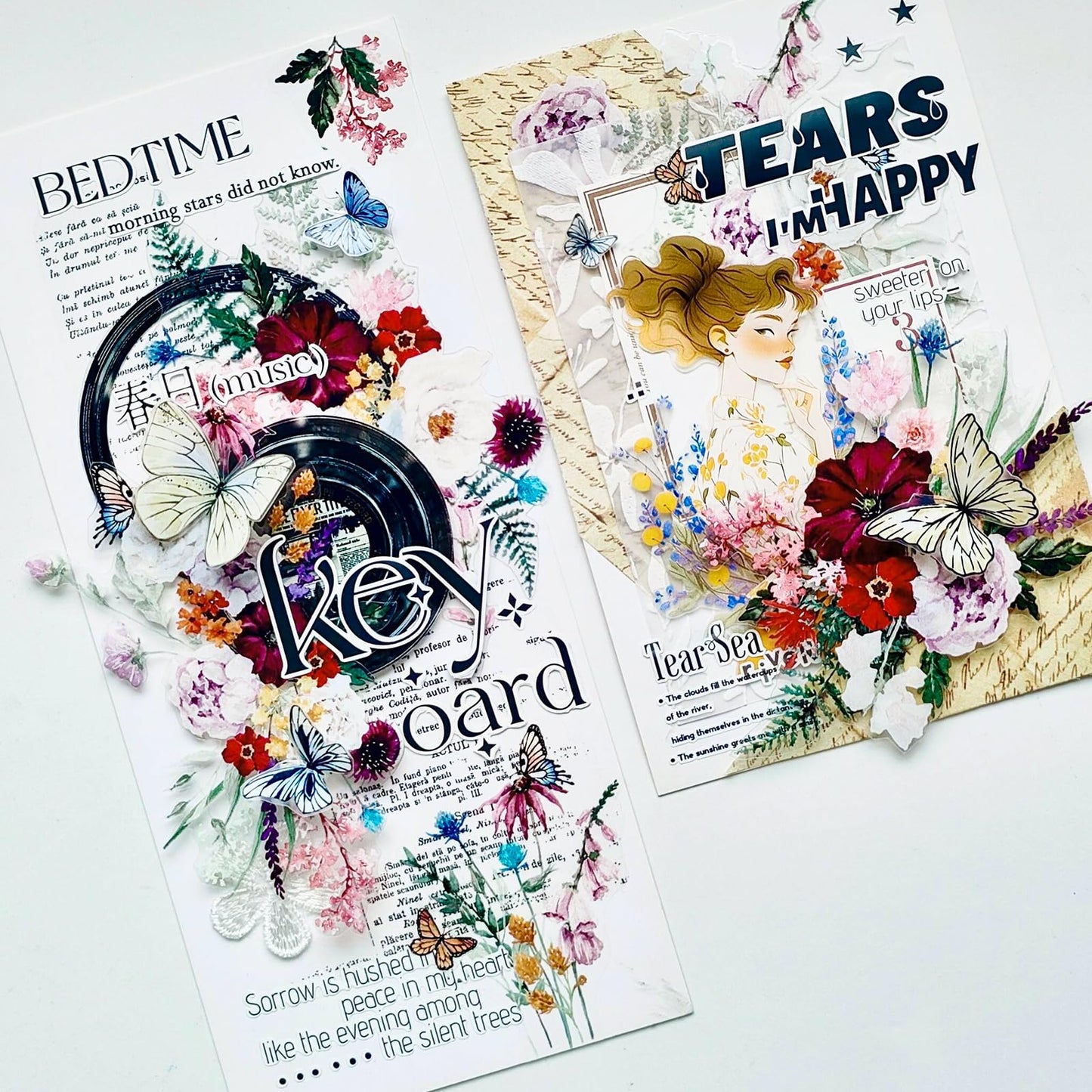 Cratey 12-Roll Floral PET Washi Tape Set & PET Stickers – Easy to Use for Journaling & Card Making, Ideal for Scrapbooking & Junk Journaling