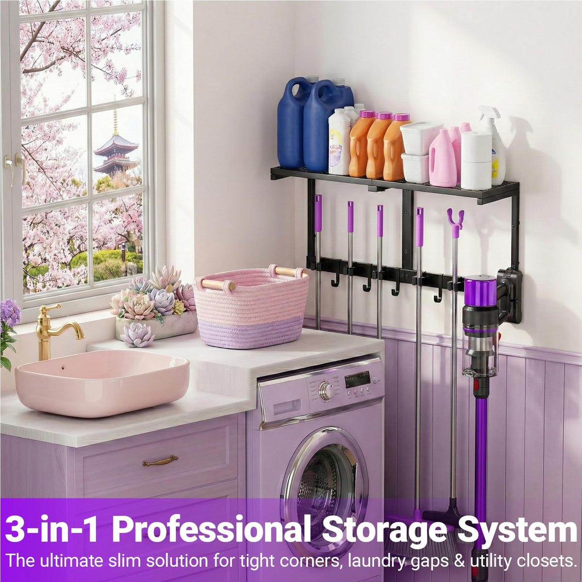 Heavy Duty Broom Holder Wall Mount