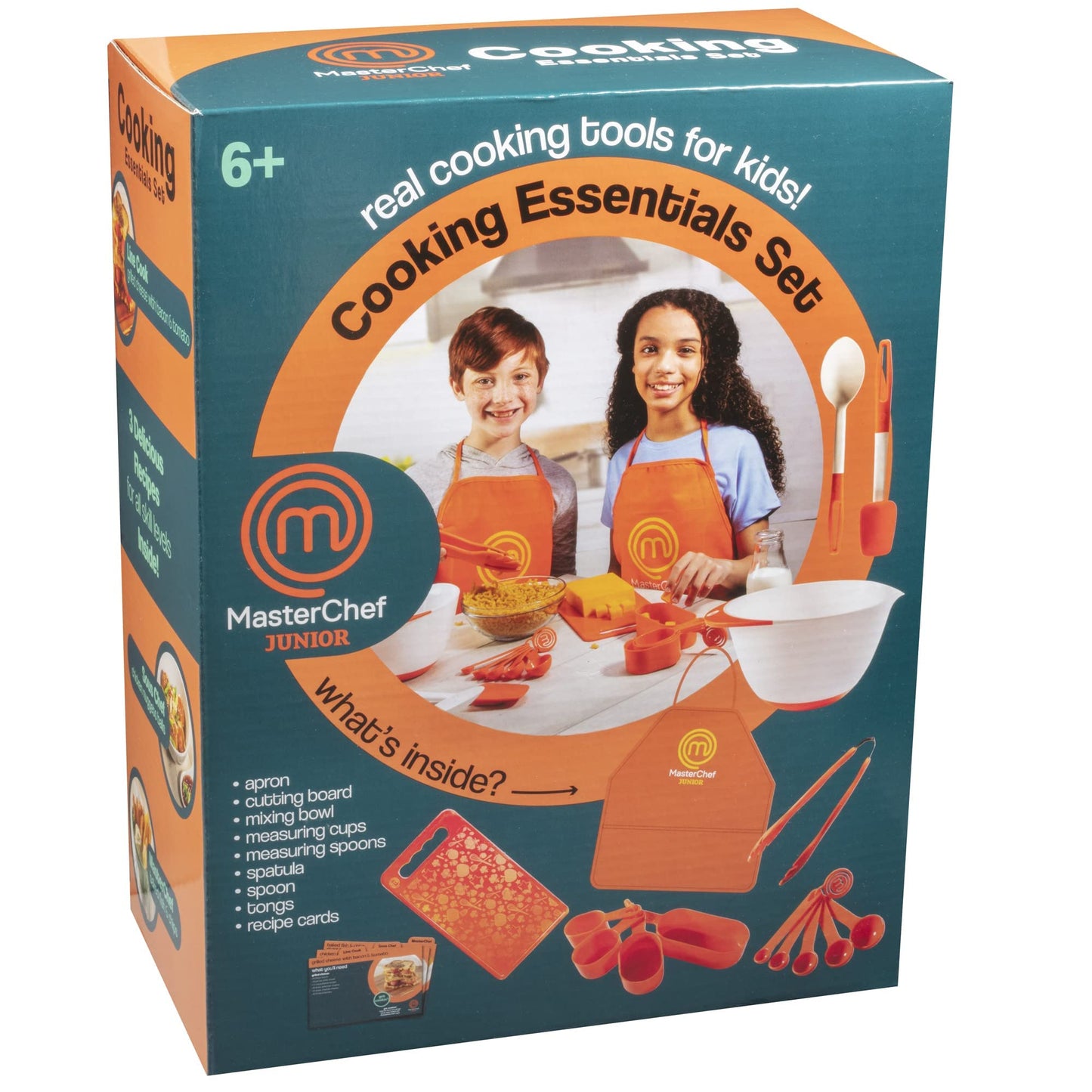 MasterChef Junior Cooking Essentials Set - 9 Pc. Kit Includes Recipes, Apron, Cutting Board, Mixing Bowl, Measure Cups, Spoons, Homemade Holiday Gifts