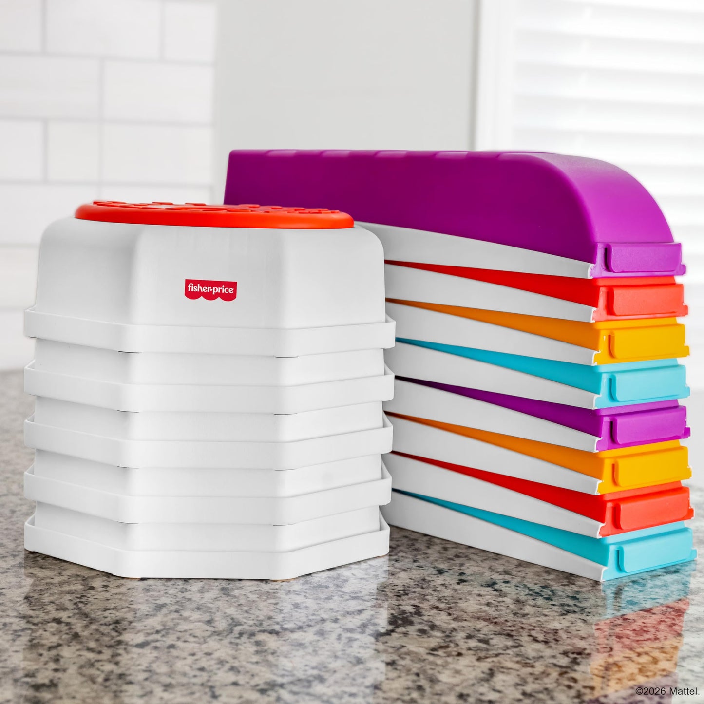 Fisher-Price™ Balance Beam and Toddler Stepping Stones, 13 Pieces – Non-Slip Plastic Balance & Stackable Stepping Stones, Sensory Toy for Toddlers, Indoor or Outdoor Play, Easy Storage