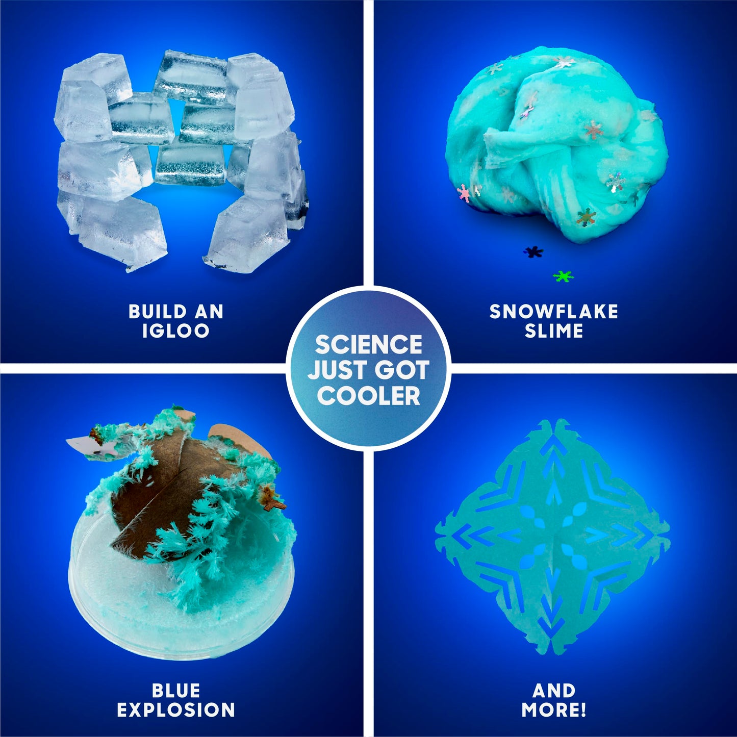 Discovery Frozen Earth Science Kit for Kids| 29 Science Experiments| Grow Crystals, Instant Snow, Snowflake Slime, Frozen Volcano| STEM Chemistry Activity Set| Educational Learning Toy| Gift Ages 8+