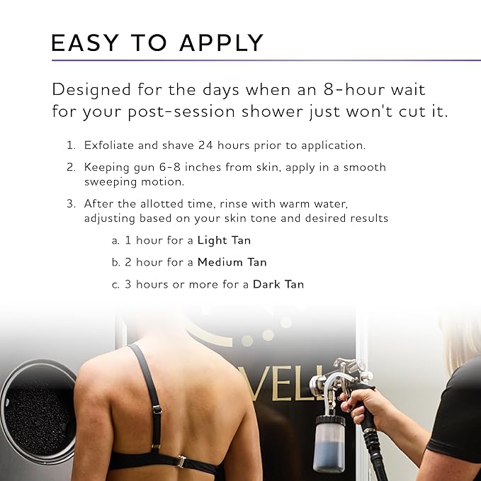 Norvell Premium Rapid Spray Tan Solution Venetian One 8 fl oz – Professional Sunless Tanning Formula for Ultra Fast Natural Bronze Glow, Streak Free, Fast Drying, Long Lasting Color