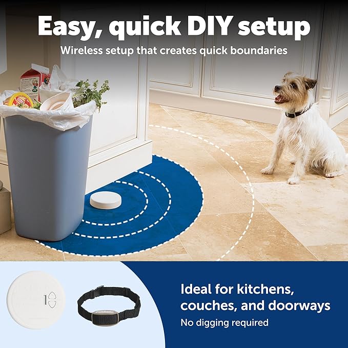 PetSafe Pawz Away Indoor Wireless Pet Barrier, Electric Training System for Dogs & Cats with Receiver Collar