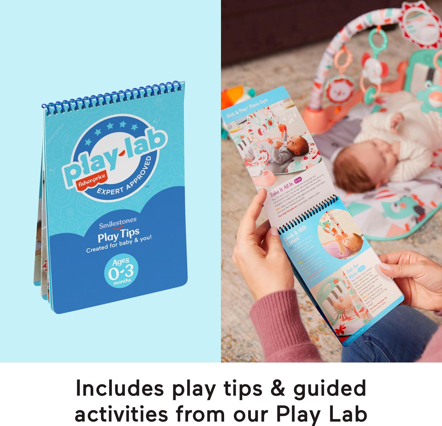 Fisher-Price Newborn Baby Kit Let’s Snuggle & Play Set, Developmental Toys with Activity Guide for Infants Ages 0+ Months