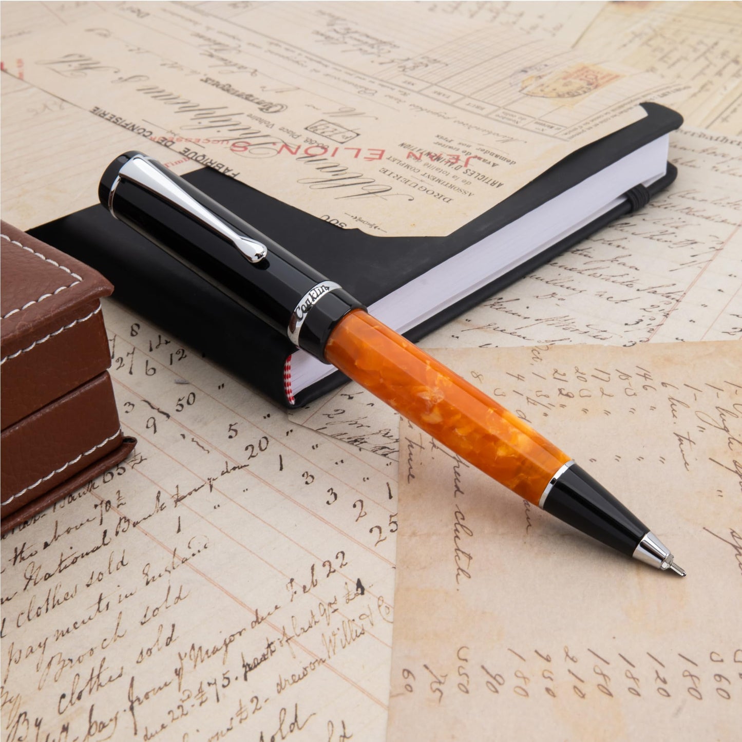 Conklin Duragraph Gel Pen Orange Nights | Luxury Gel Pen with Refillable Ink | Smooth Writing, Premium Quality, Elegant Design